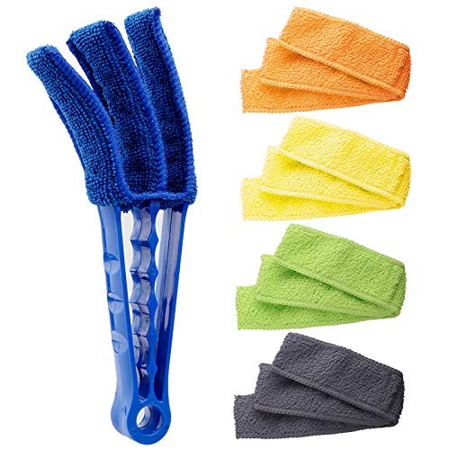 Window Blind Cleaner Duster Brush with 5 Microfiber Sleeves – Blind Cleaner
