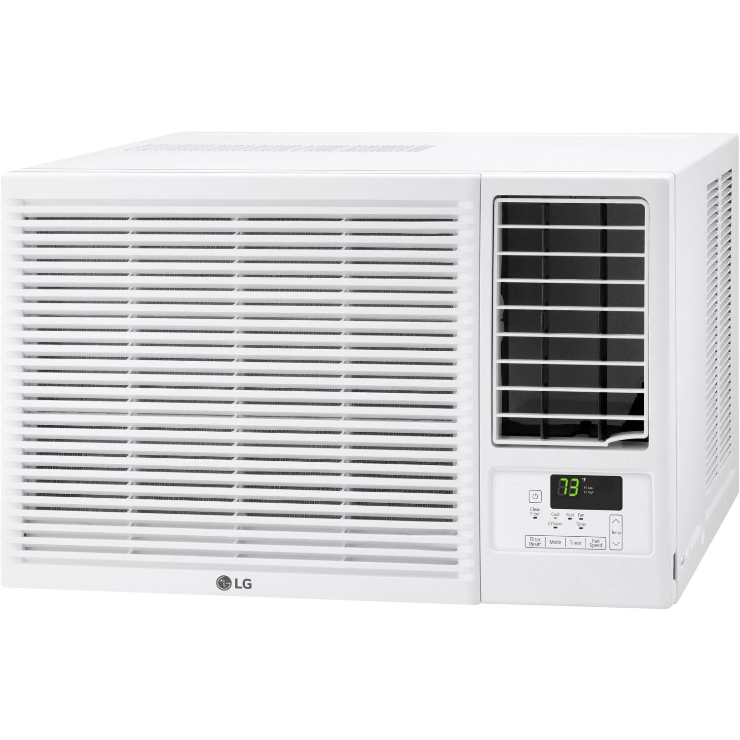 White – LG 12,000 BTU Window Air Conditioner Cooling & Heating Up to 570 SqFt