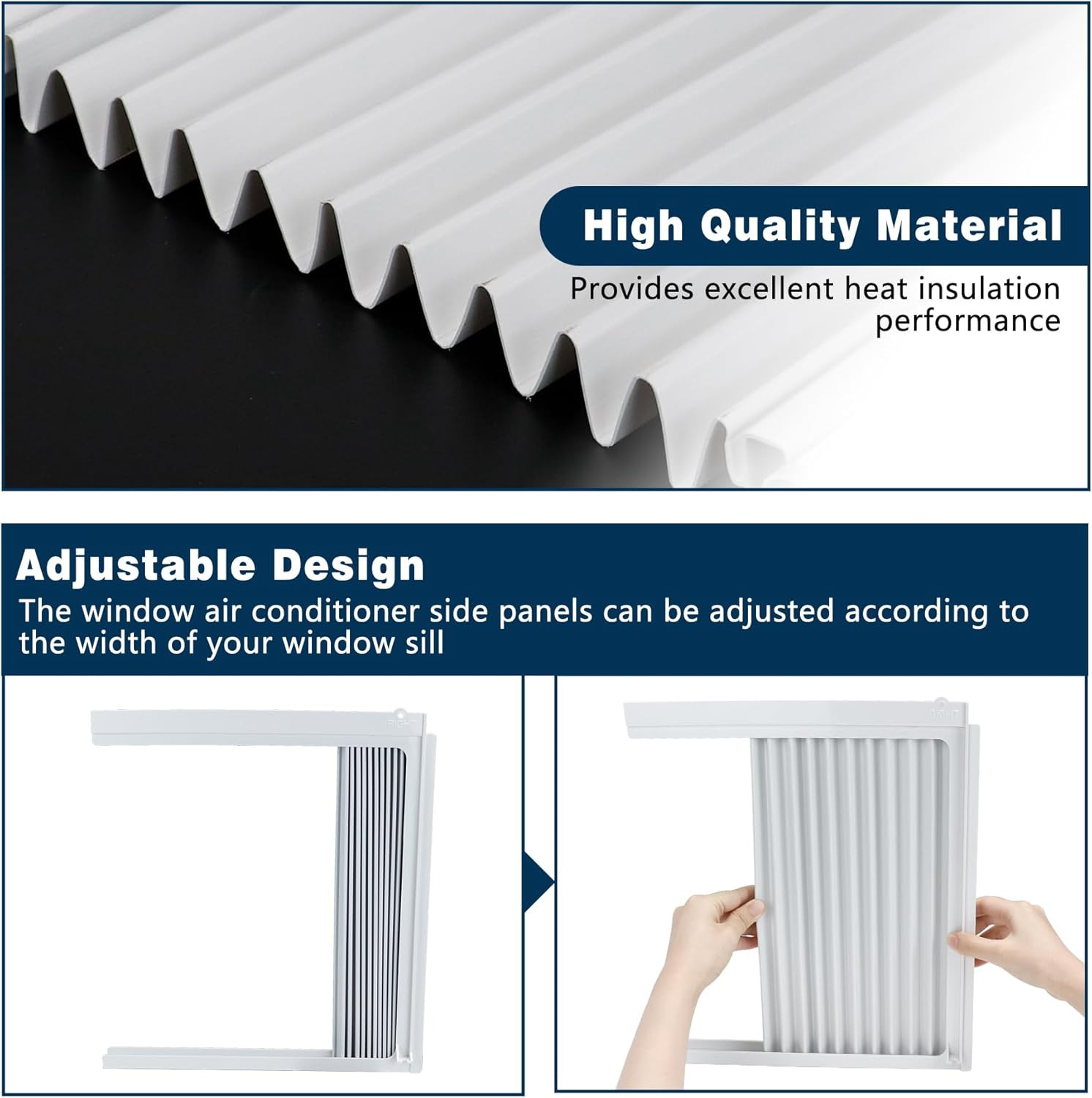 Window Air Conditioner Side Panel with Frame,Ac Insulation Side Panels Curtain K