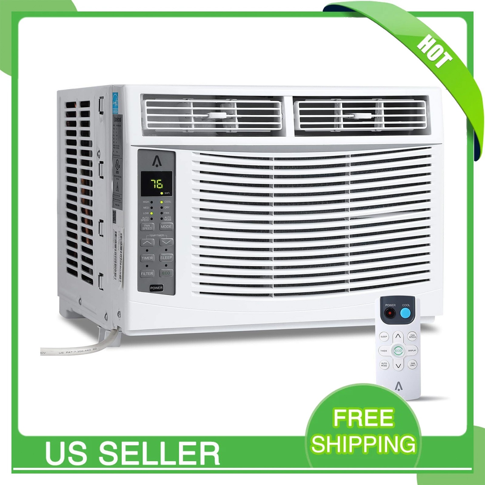 Efficient Cooling Comfort 6000 BTU Window Air Conditioner Cools up to 250 Sq.Ft