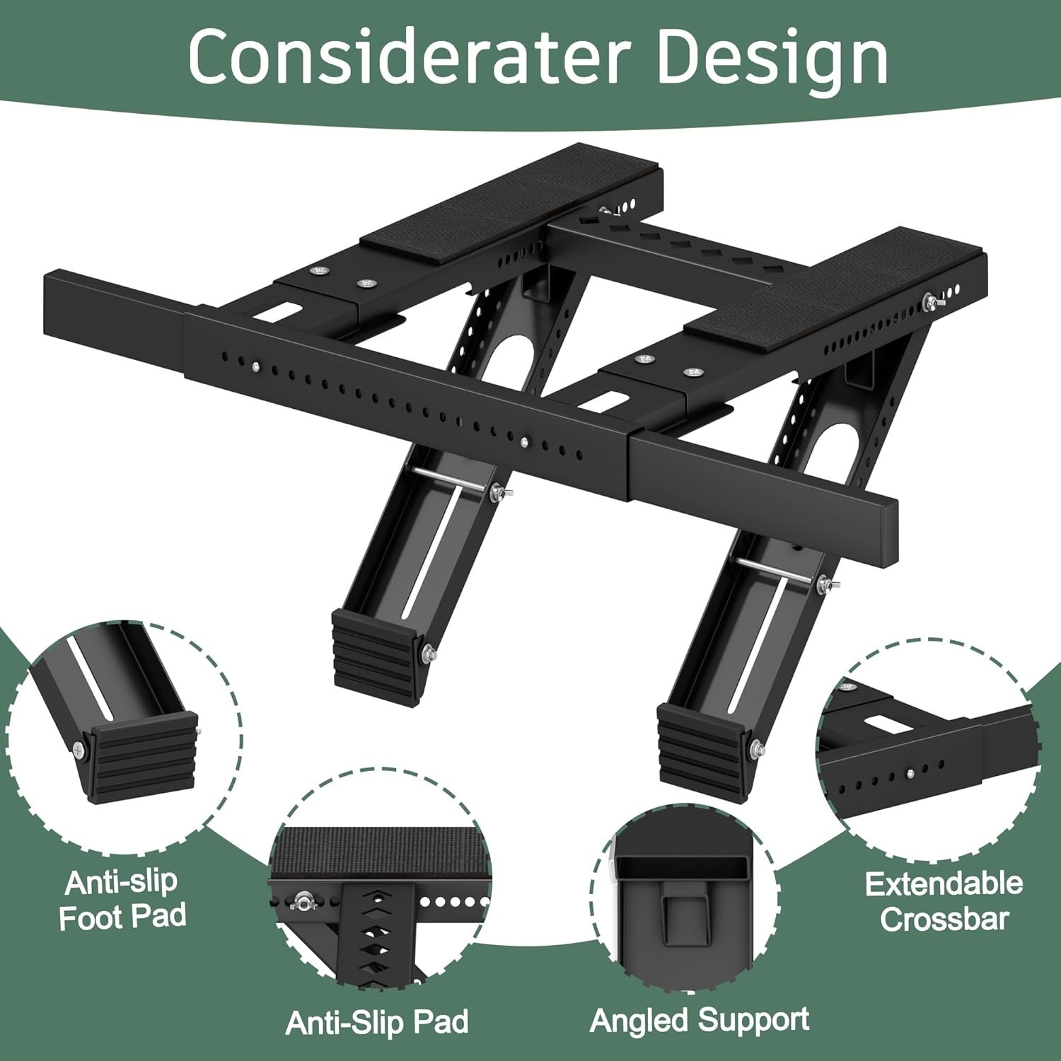 Robust No-Drill AC Support Bracket for Single/Double-Hung Windows, Easy Install