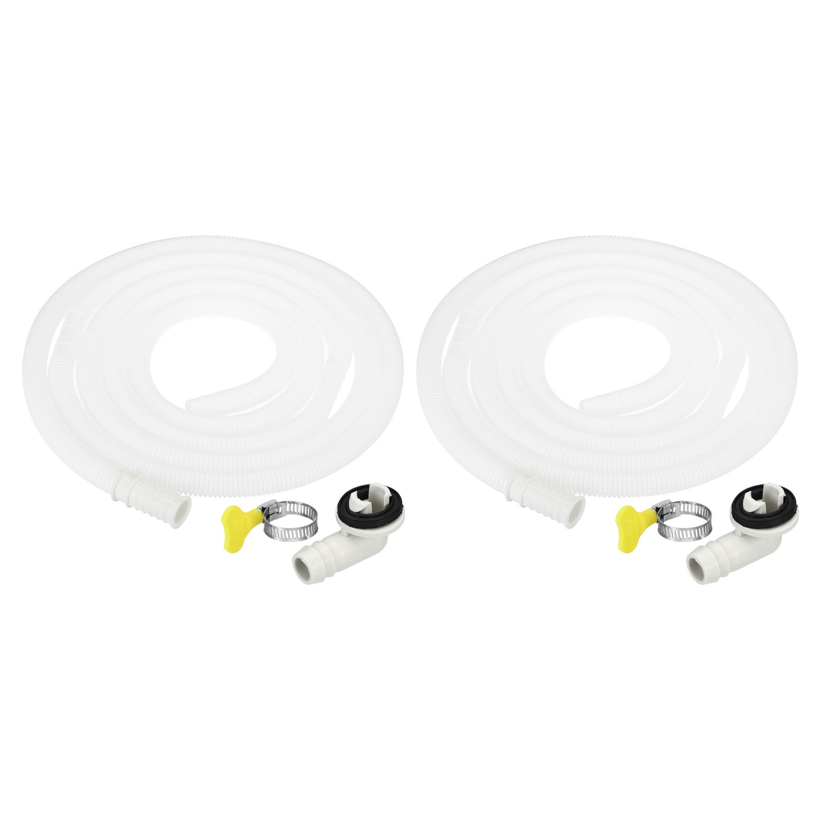 10ft Air Conditioner Drain Hose Kit, 2 Kit Universal Hose with Clamp, White