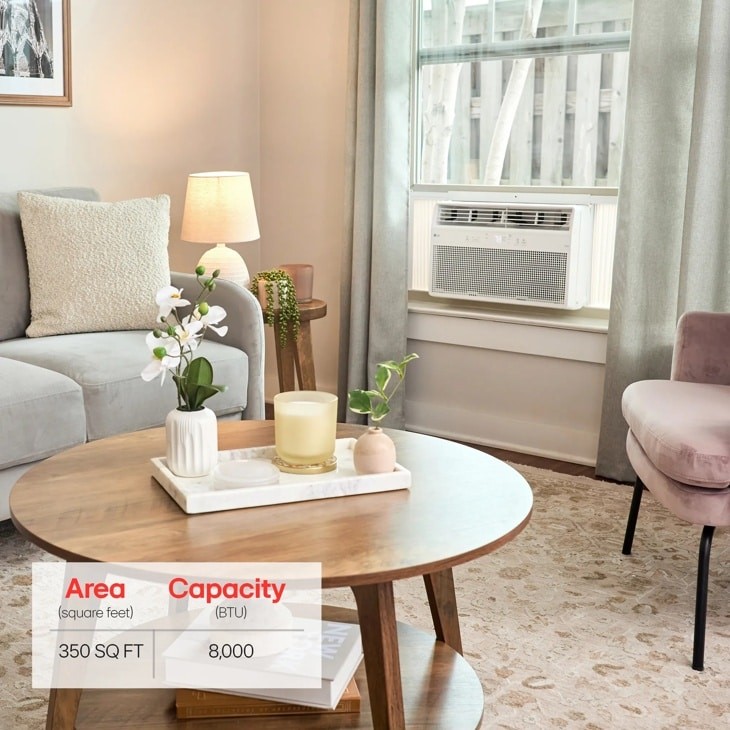 LG 8,000 BTU Smart Wi-Fi Enabled Window Air Conditioner LW8024RSMY Refurbished