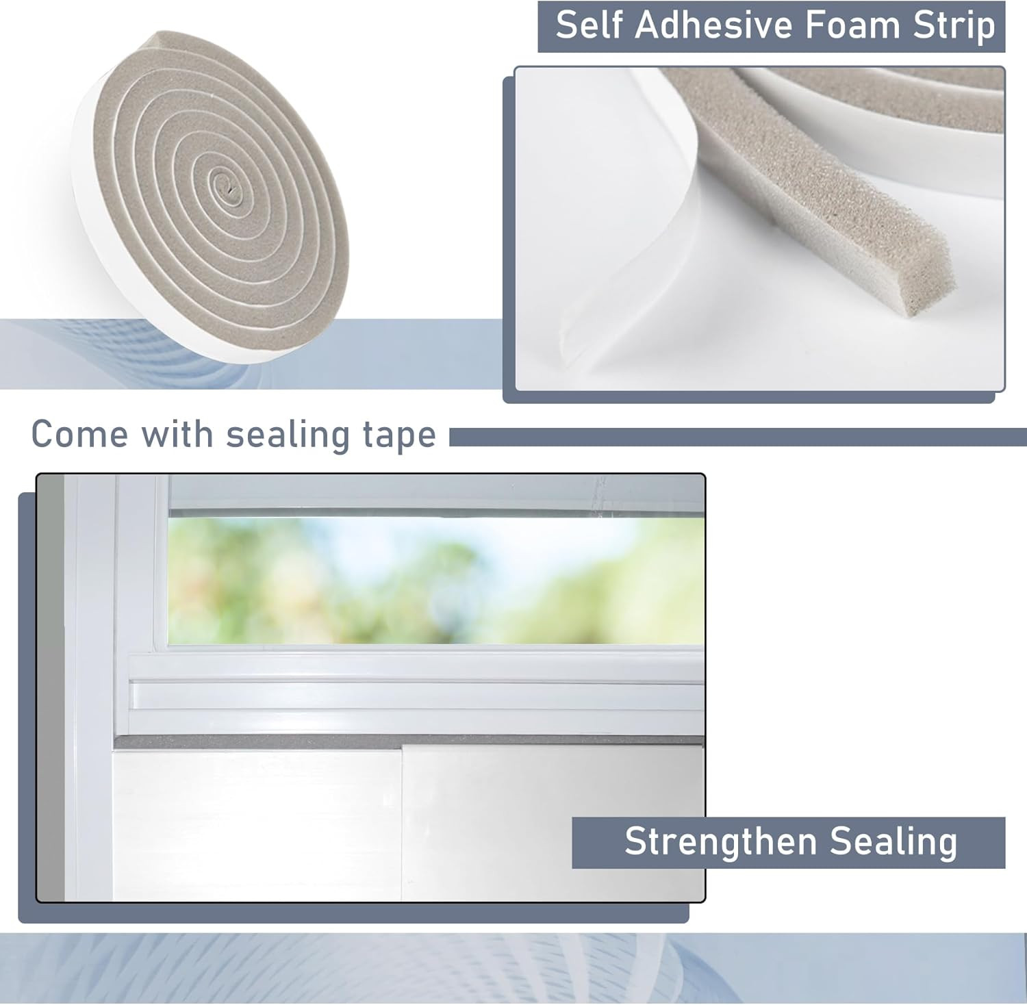 Flamorrow Dual Hose Portable Air Conditioner Window Kit, 5.9″ Diameter Adjustabl