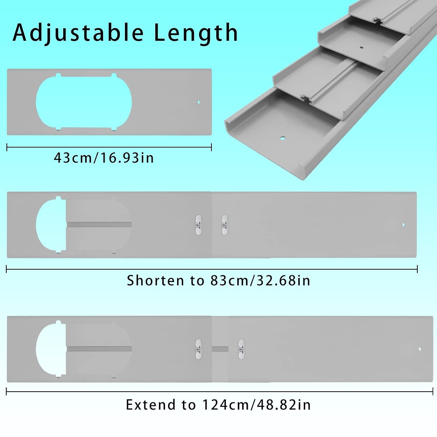 Portable Air Conditioner Window Vent Kit with 5.1inch Exhaust Hose 6 Piece