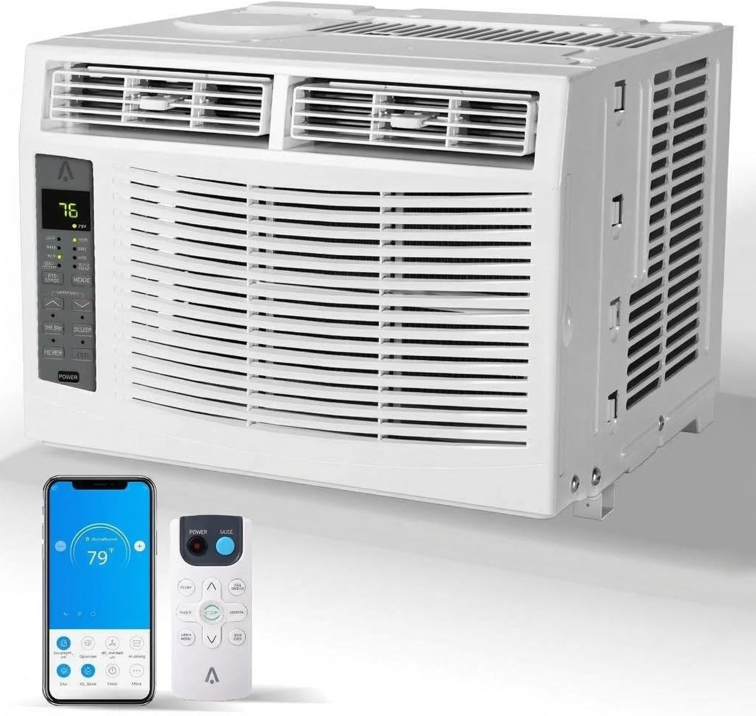 8000 BTU Window Air Conditioner – Energy Efficient, Quiet Operation, Remote Cont