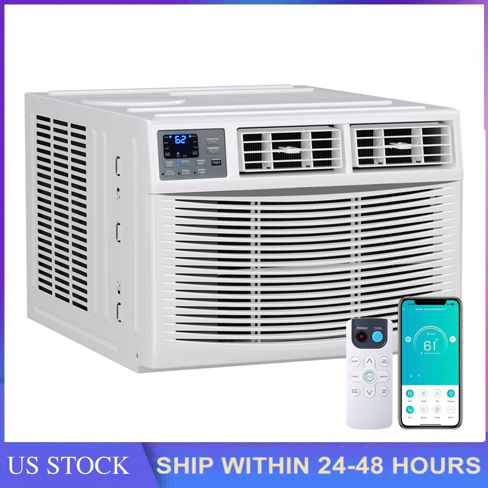 8000 BTU 115V Air Conditioner Window w/ Heat Window AC WIFI Remote App Control