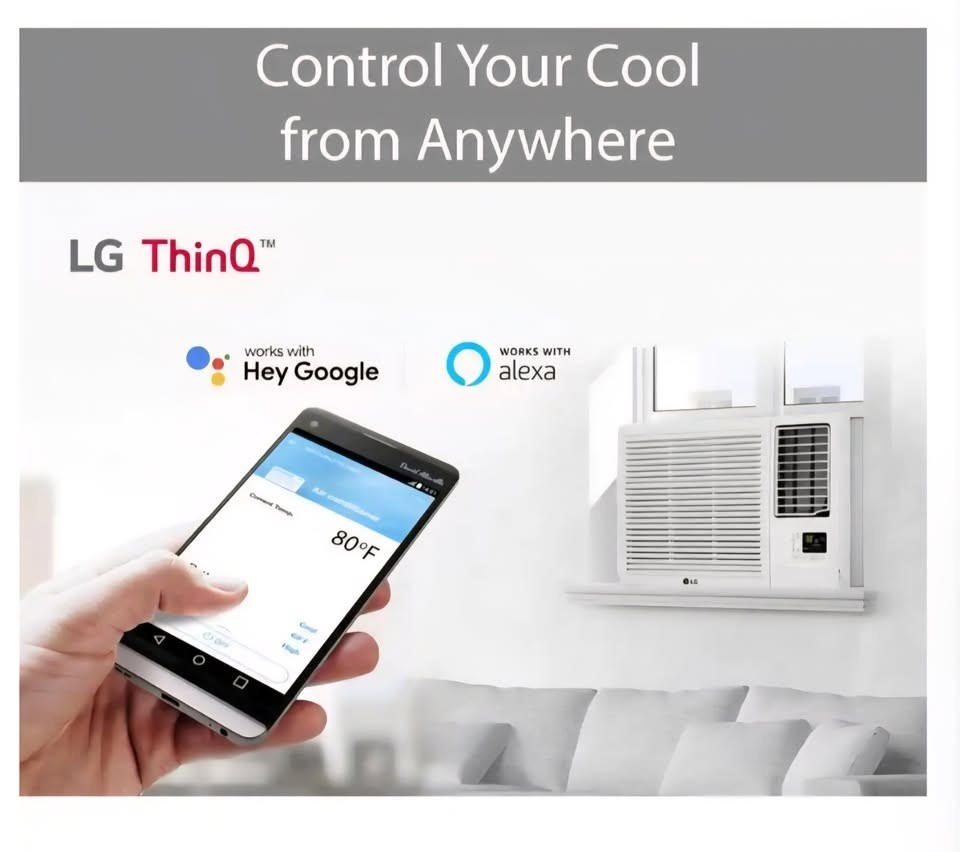 LG LW1823HR 18000 BTU Window AC w/ Heat, Remote, Timer, 230V White – Pickup Only