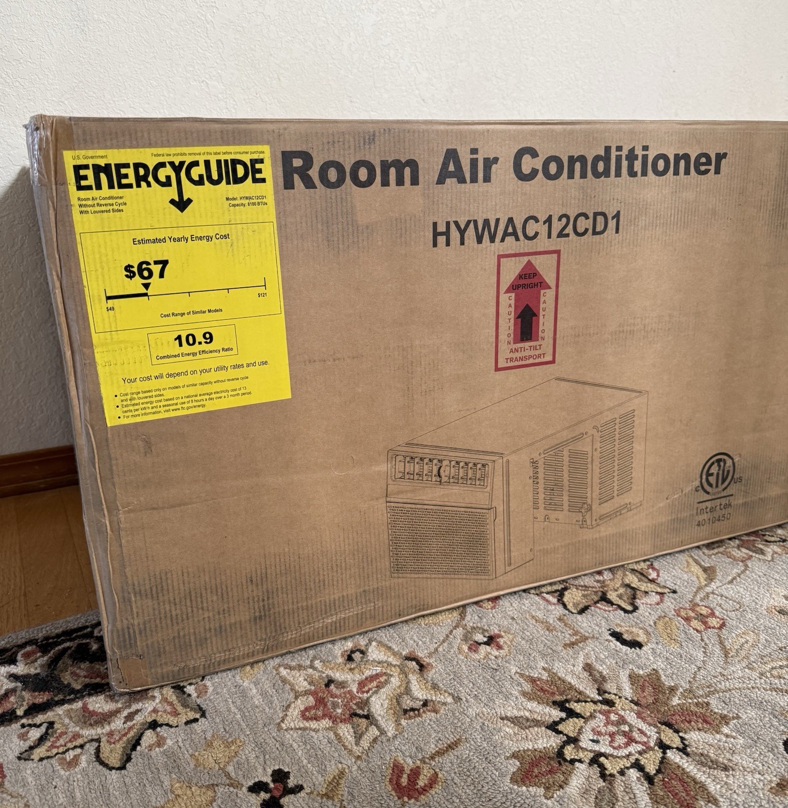 U Shaped Window Air Conditioner 12,000 BTU 550 sq ft NEW SEALED