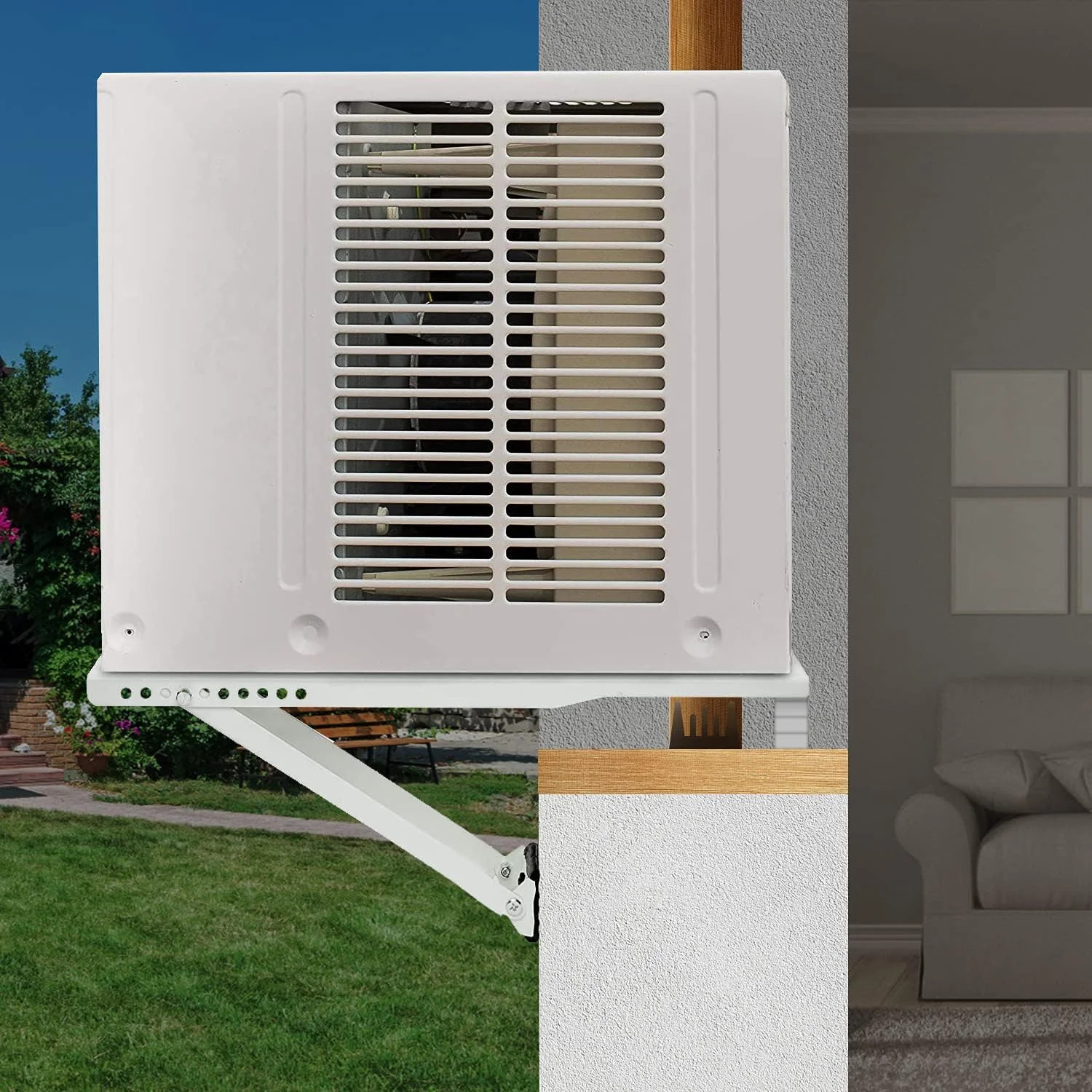 Window Air Conditioner Support Bracket,Relieves Weight Stress On The Window Fram