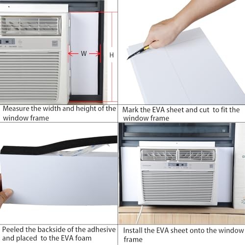 Window Air Conditioner Foam Insulation Panels,AC Side Insulating Panel Kit,2