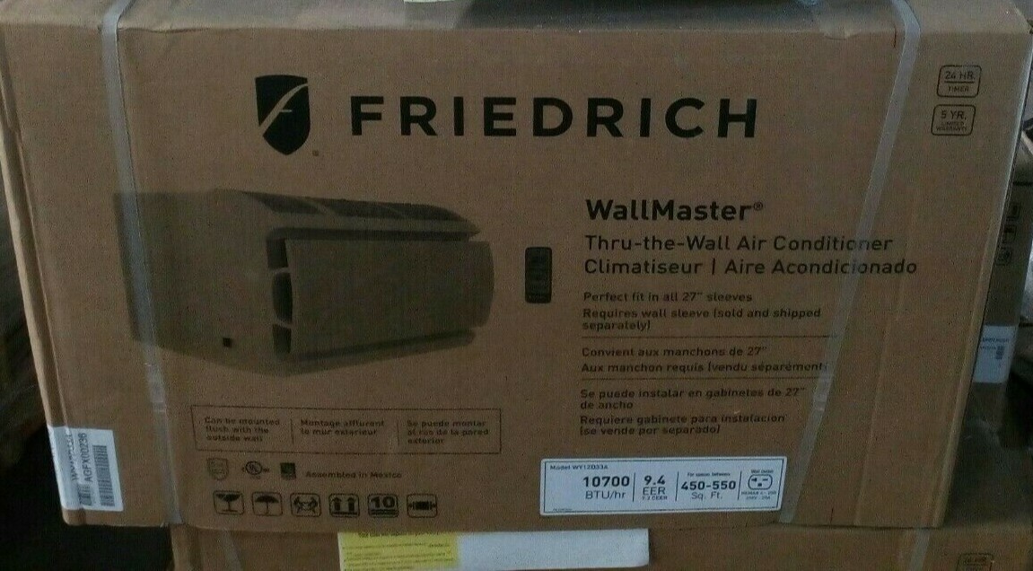 Friedrich WallMaster Thru-the-wall Air Conditioner 10,700BTU/H  PTAC WY12D33A