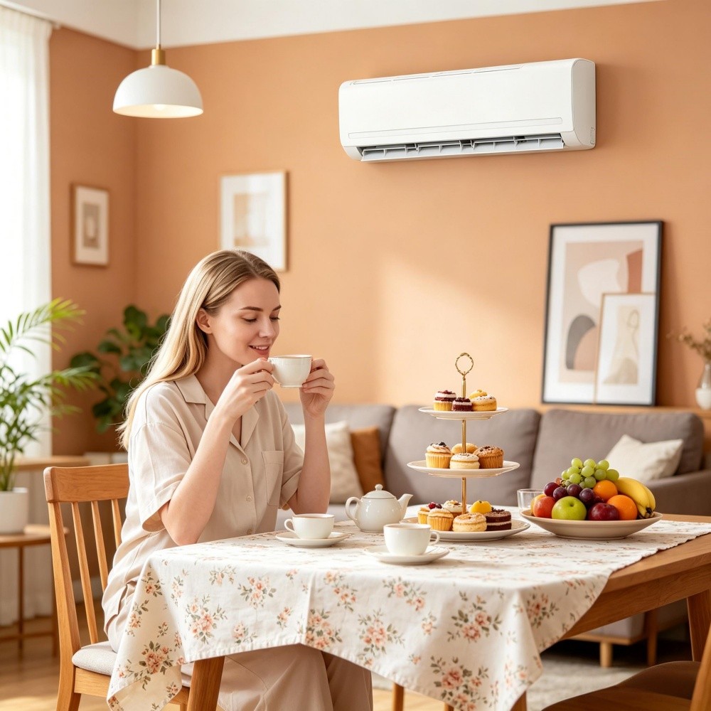 Mini Split AC 18000 BTU Cooling Heating 1250 Sq Ft SEER2 19 R32 230V White
