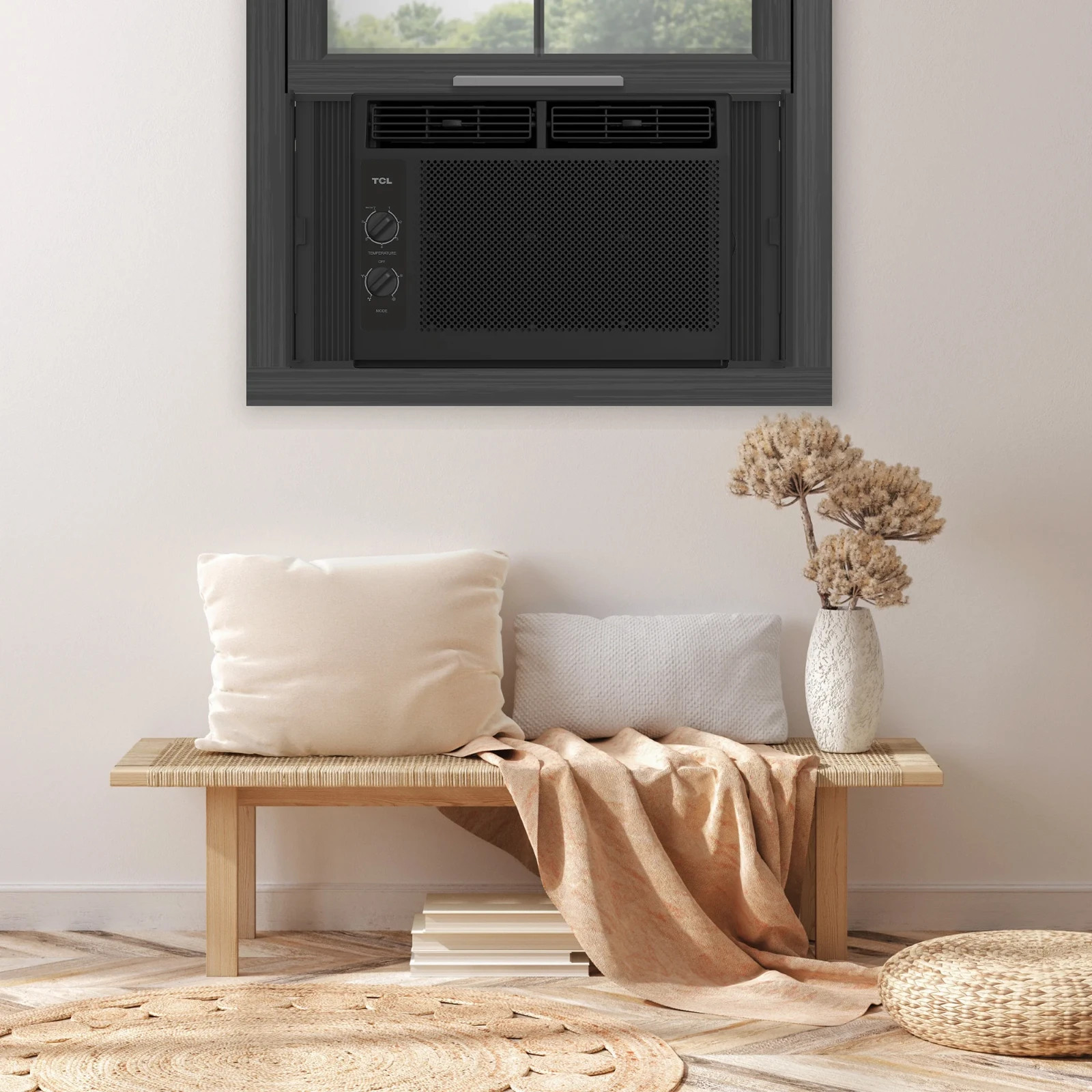 TCL 5,000 BTU Mechanical Window Air Conditioner, Black, W5WM-B3