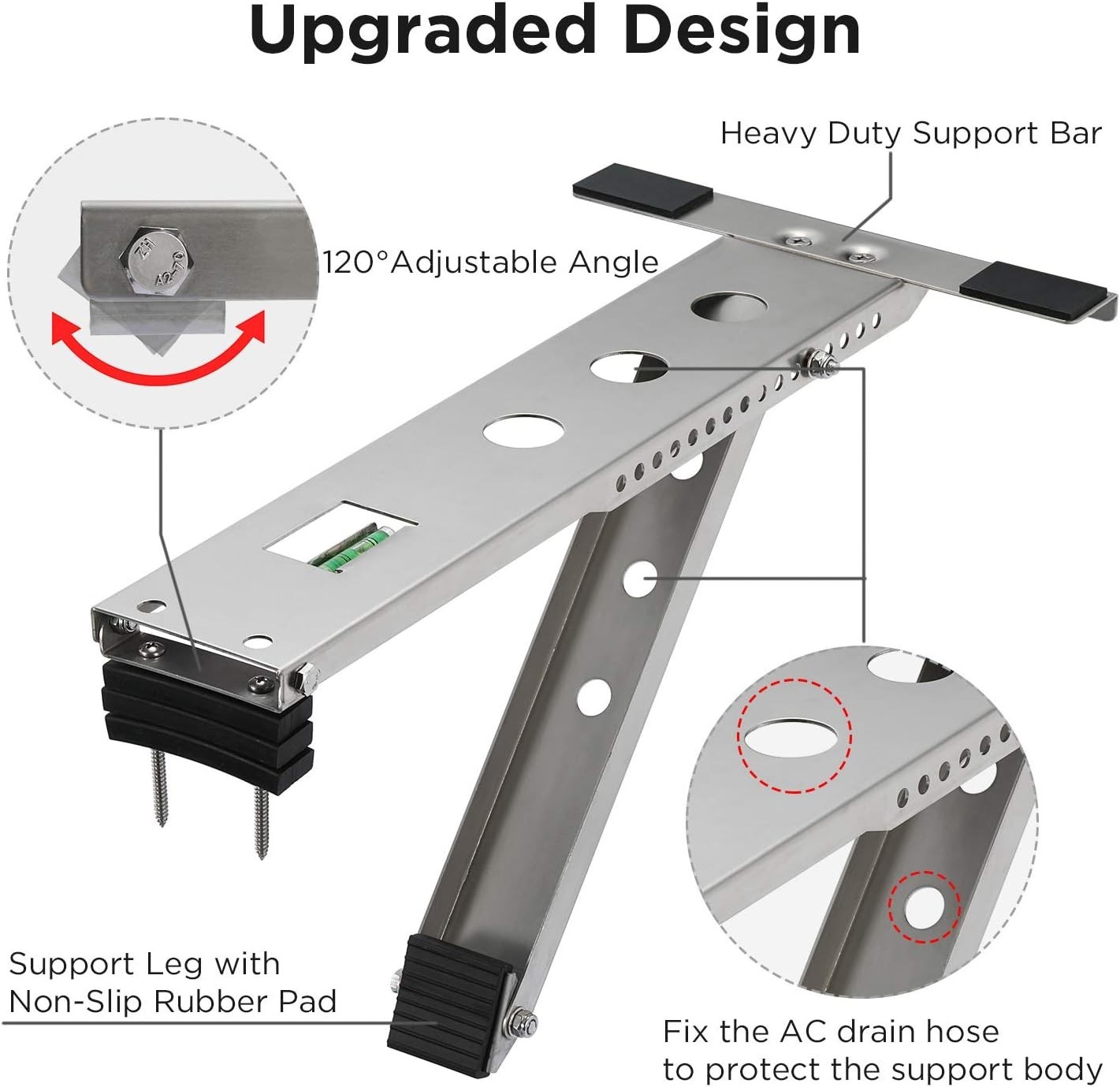 ACS-200 Universal Window Air Conditioner Support Bracket Up to 200 lb Window AC