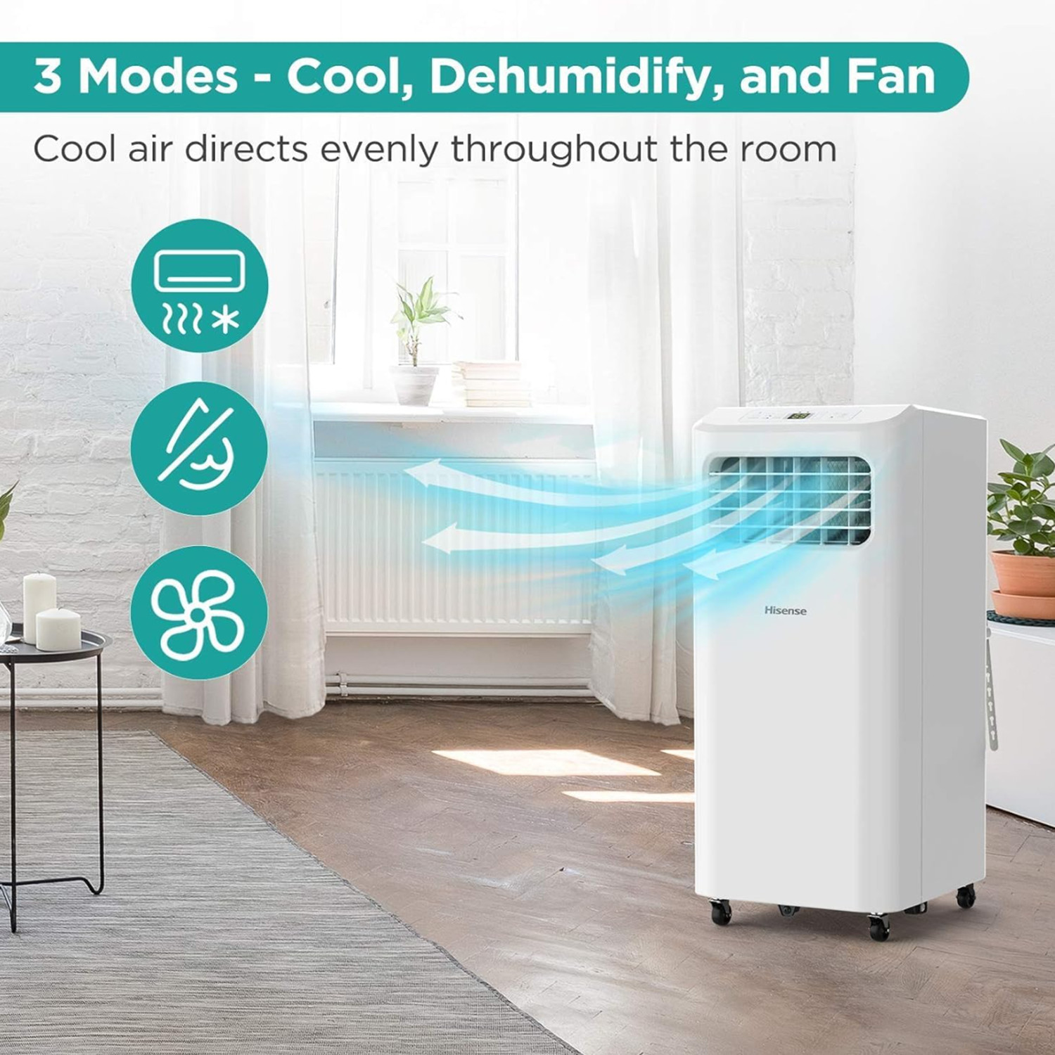 Hisense Portable Air Conditioner 6,000 BTU, White – AP0625CR1W