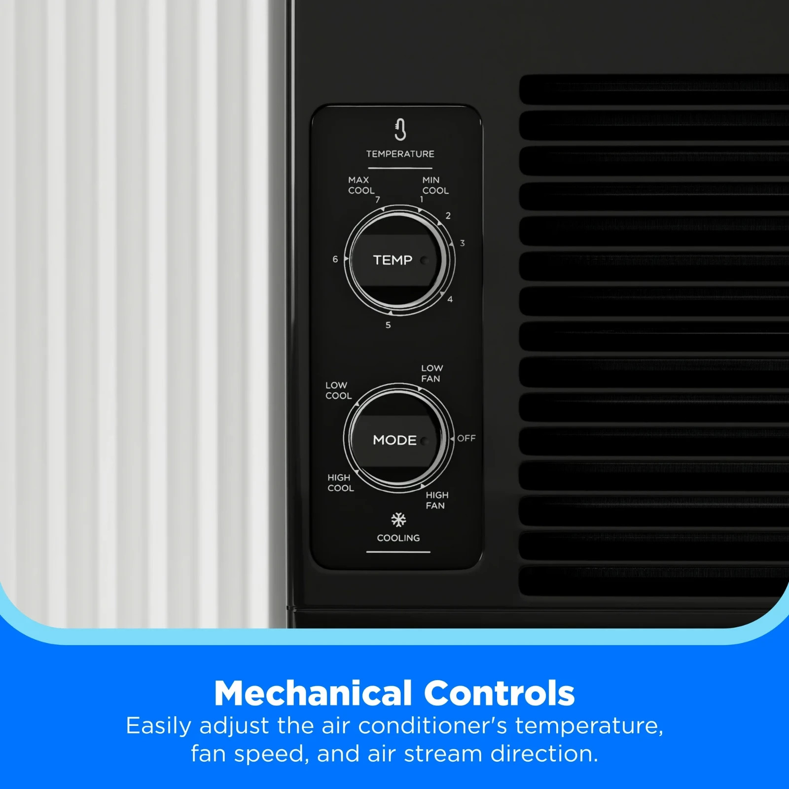 Midea 5,000 BTU Room Window Air Conditioner Mechanical Control AC Black New