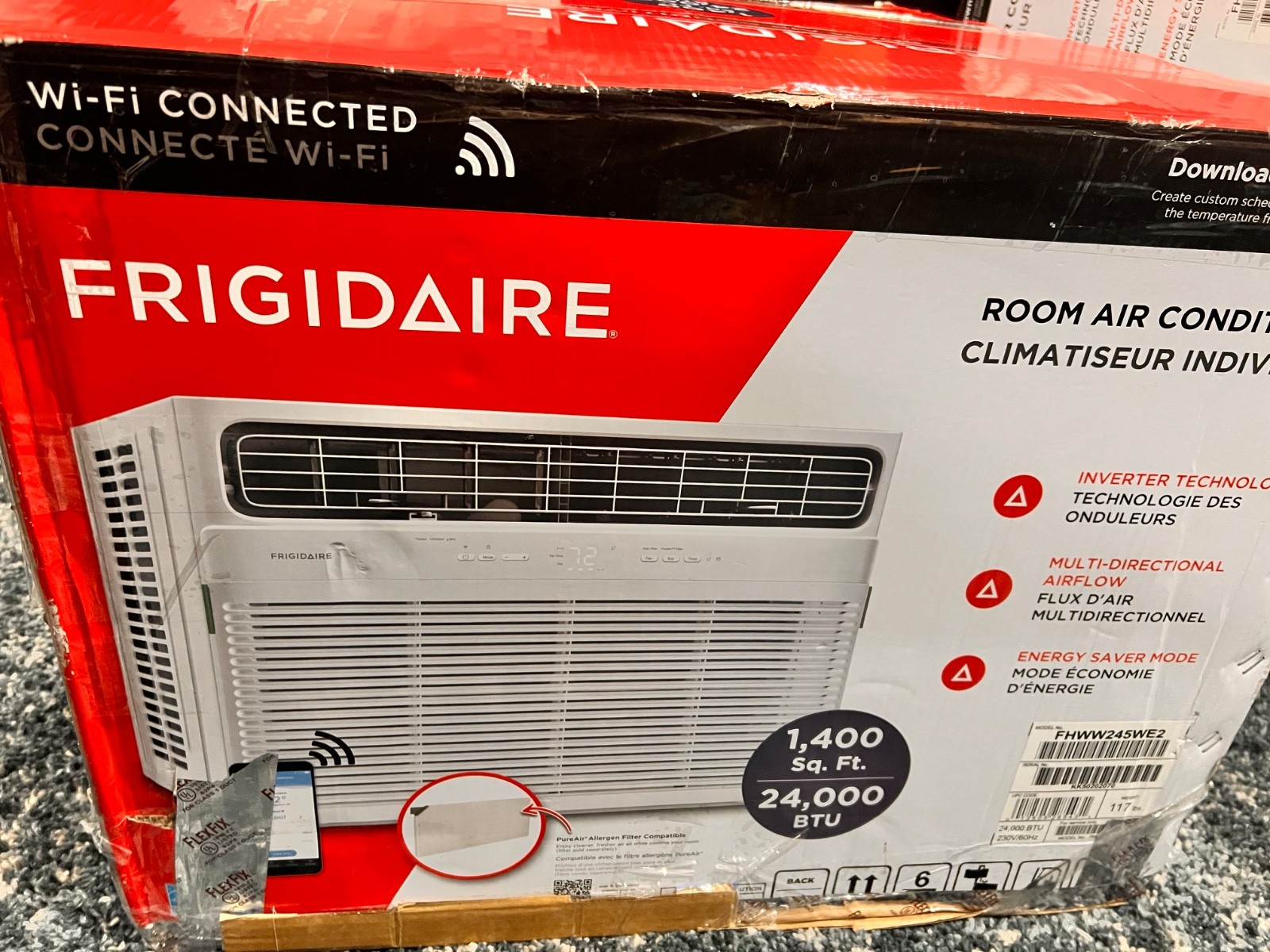 Brand New White Frigidaire Air Conditioner 24000 BTU