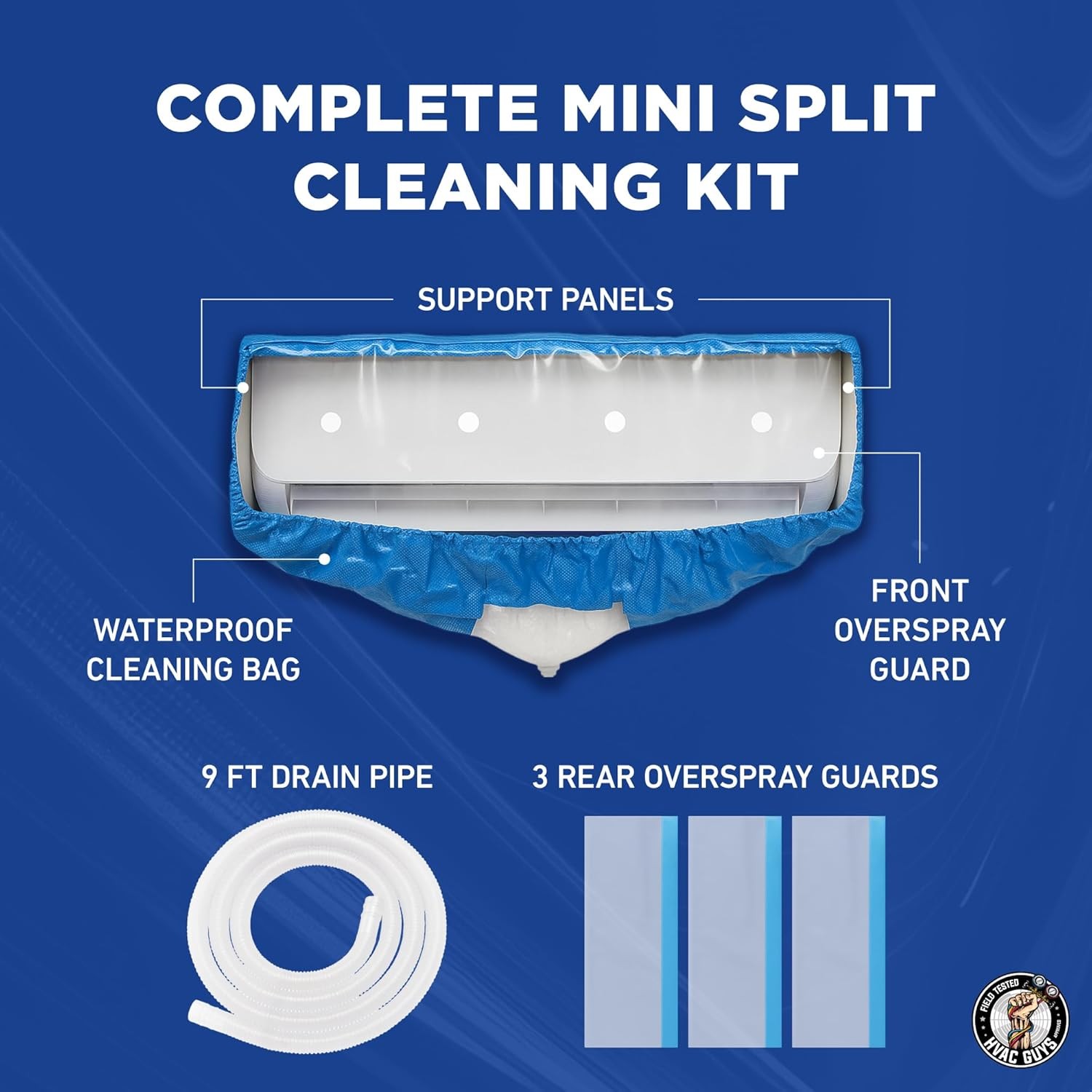 Bolsa Limpieza Mini Split Impermeable 360° 27-39” Kit Drenaje