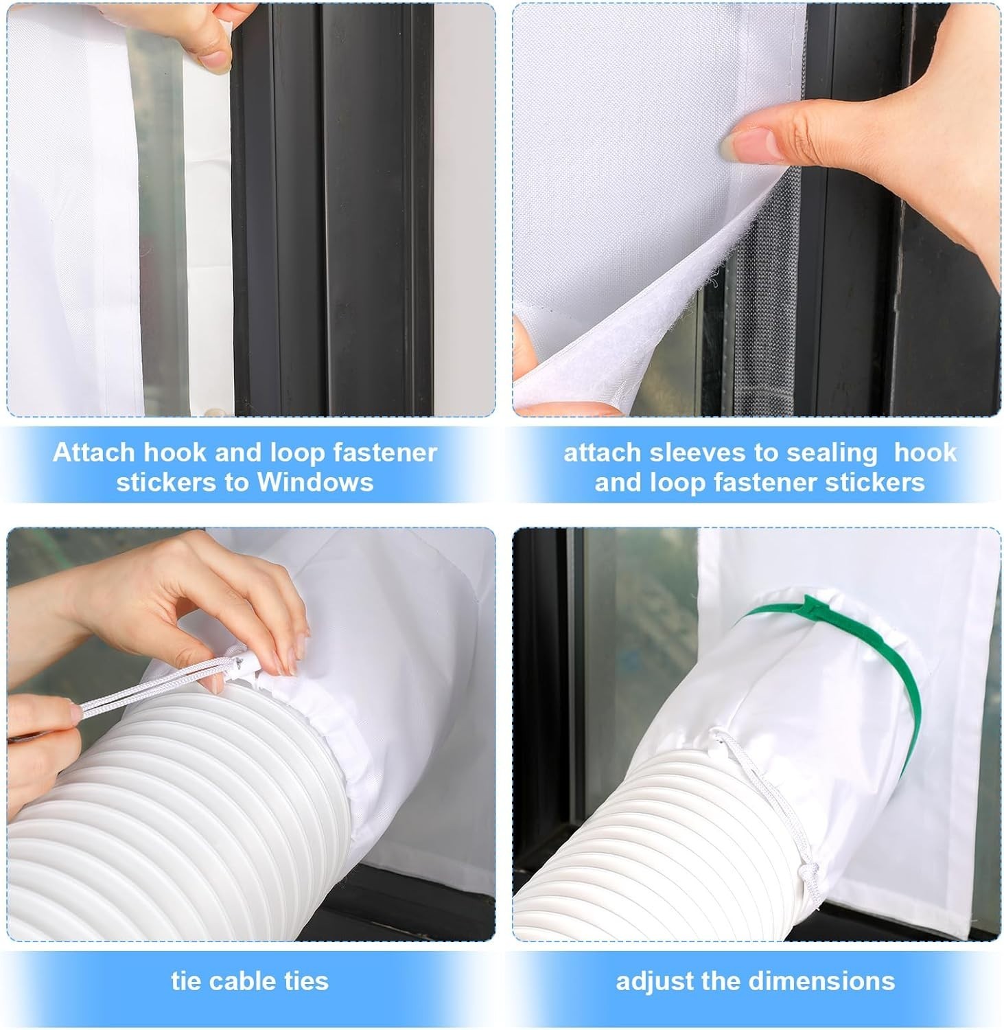 Energy-Efficient Portable AC Window Vent Kit – Fits Windows 34 to 64 Inches
