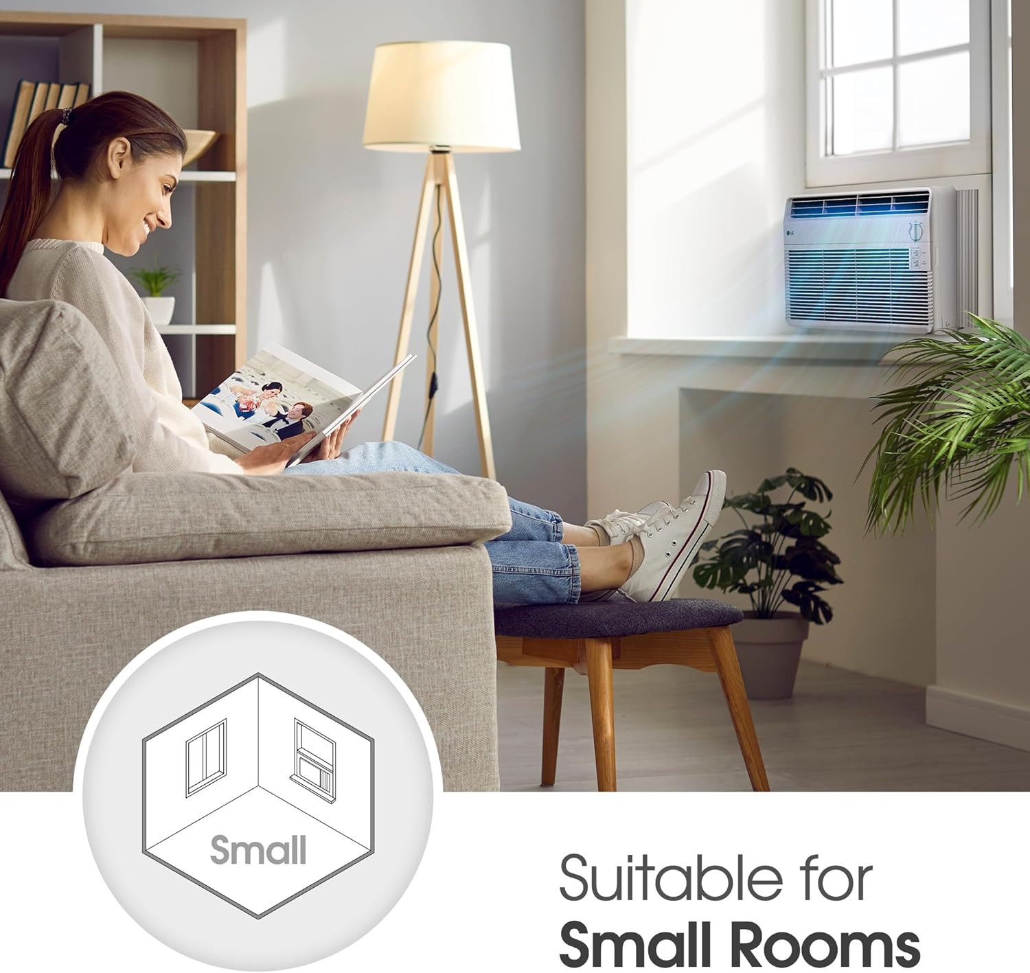 LG 5000 BTU Window Air Conditioner [2024 New] Easy Mechanical Control Ultra-Quie
