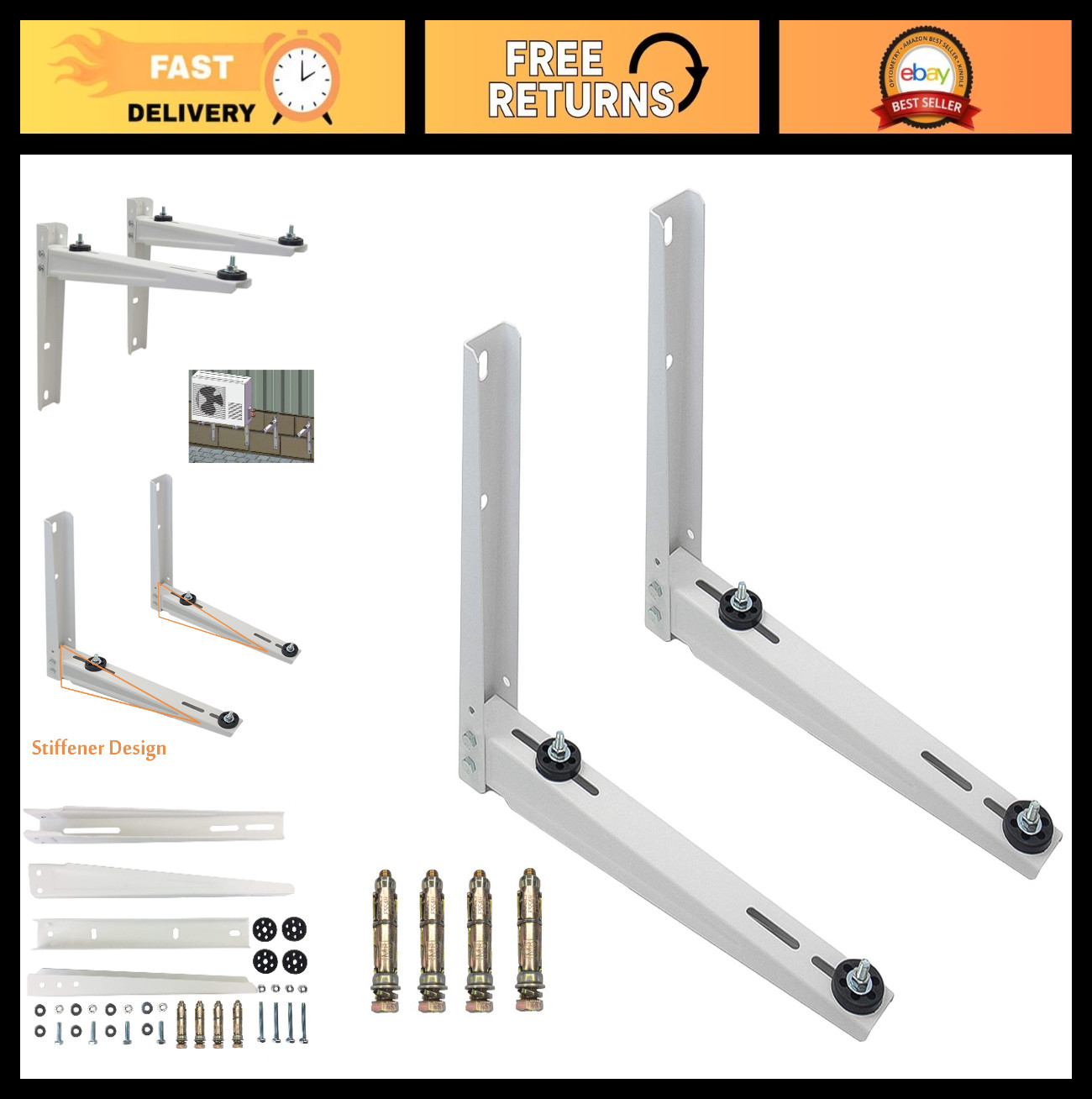Ductless Mini Split AC Wall Mount Bracket for 7000-15000 BTU Air Conditioners