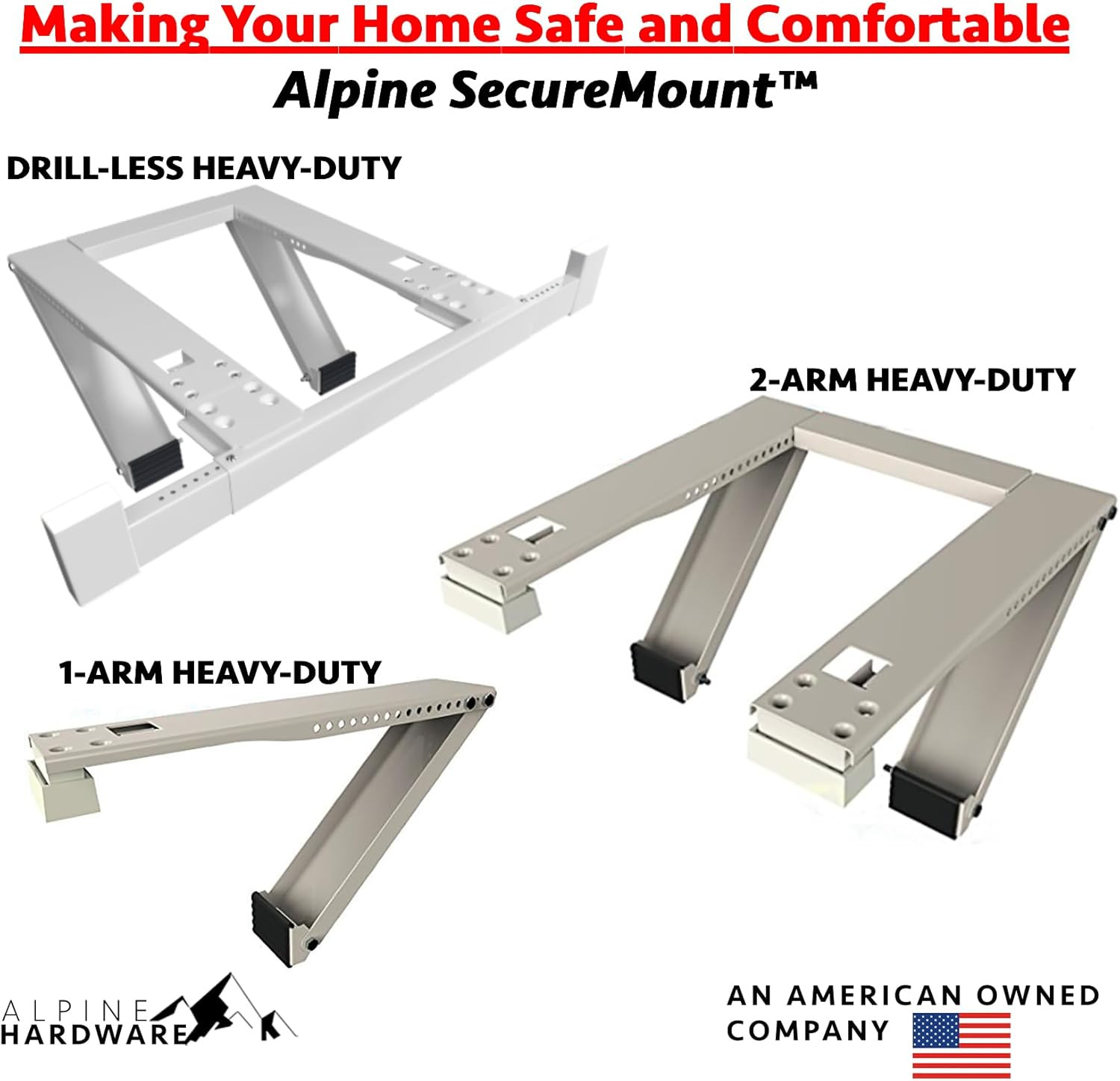 No-Drill Window AC Support Bracket – Holds up to 200 Lbs – Heavy Duty Air Condit