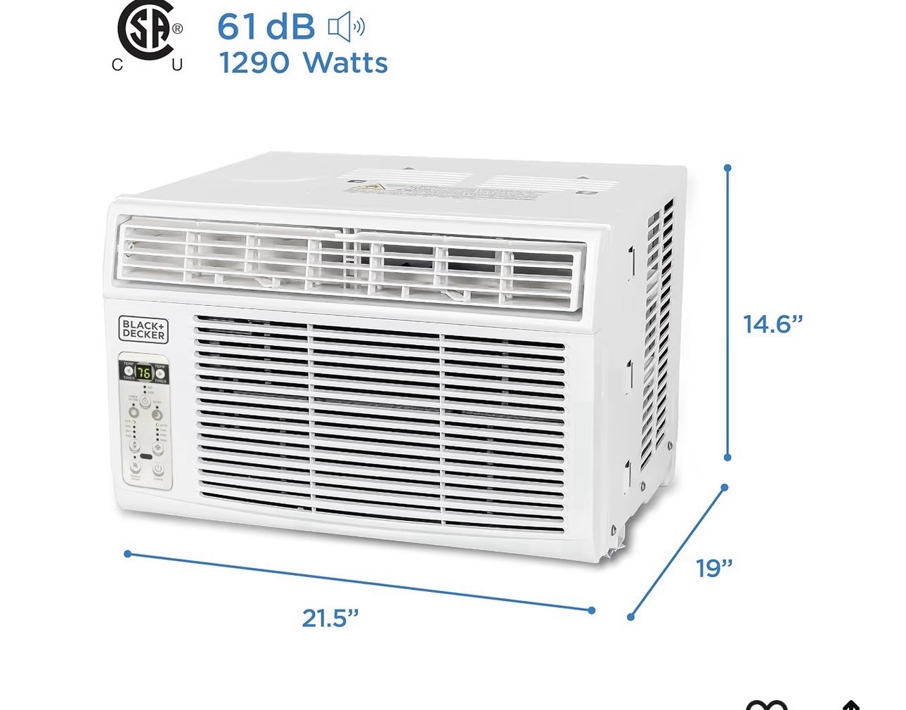 Brand New BLACK+DECKER 14,300 BTU Window Air Conditioner w Remote
