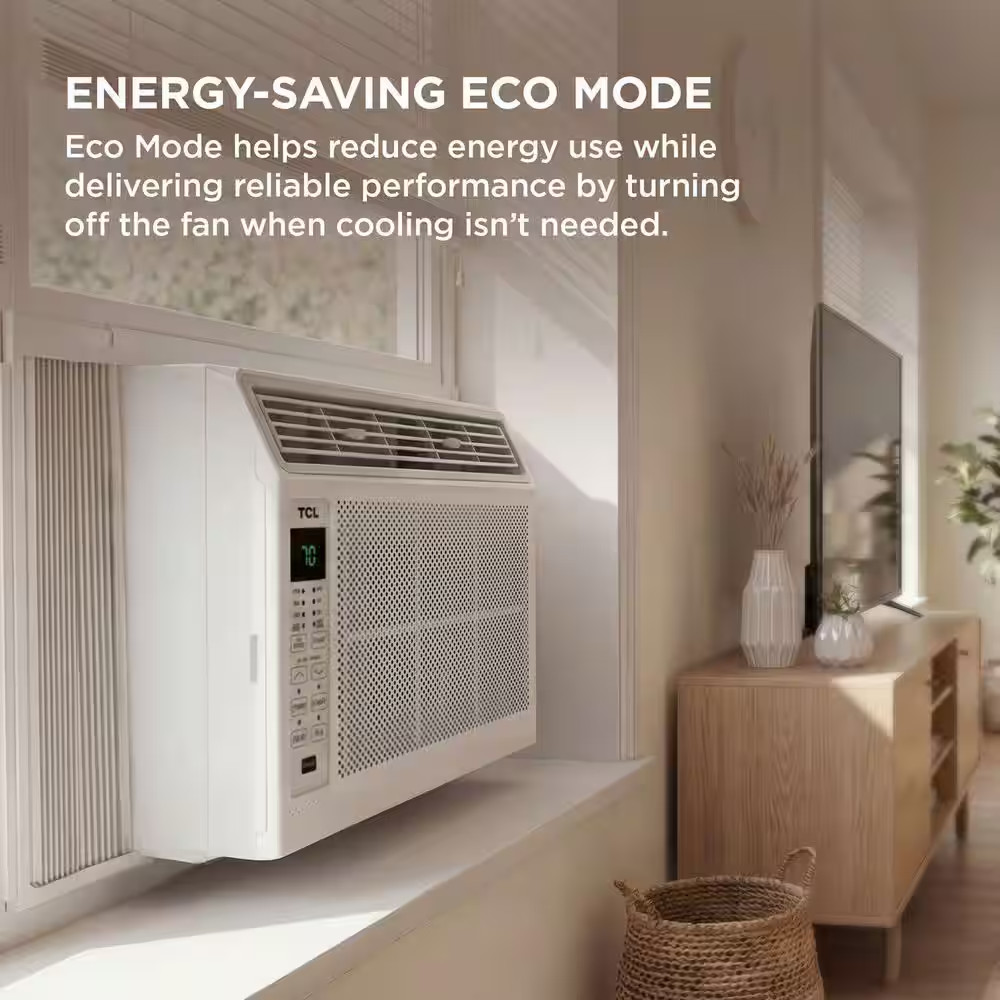 6,000 BTU (DOE) Window Air Conditioner Cools 250 Sq. Ft. with Remote in White