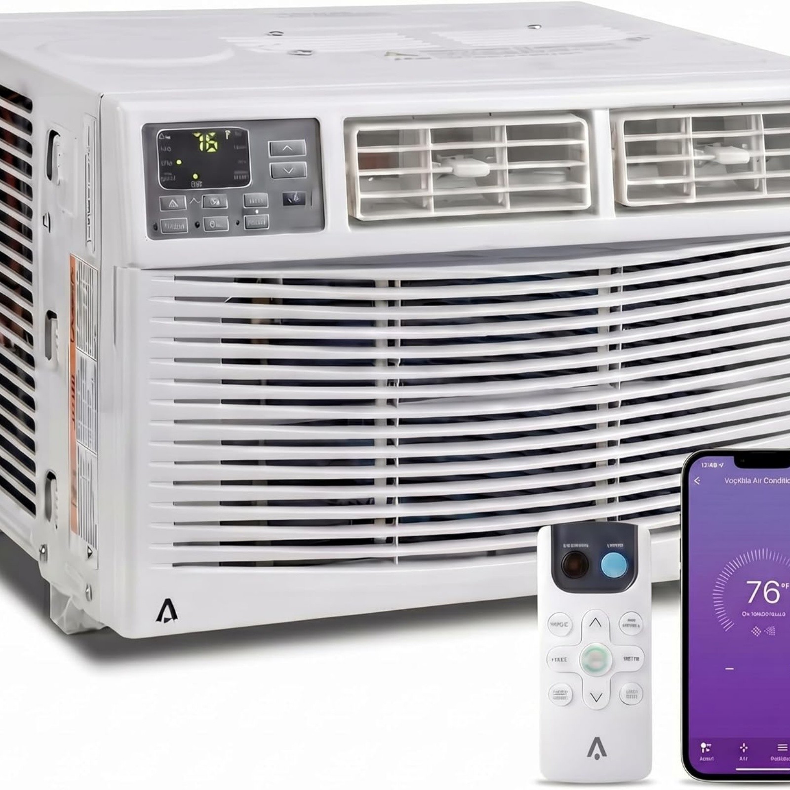 8000 BTU Window Air Conditioner App & Remote Control 3 Fan Speeds 115V 60Hz