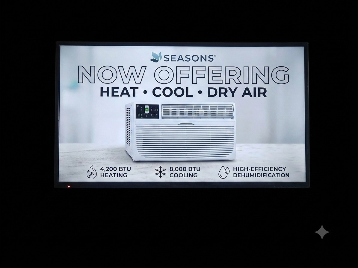 Seasons In-Wall/Window AC & HEAT ST08RA1-H 8,000 BTU.