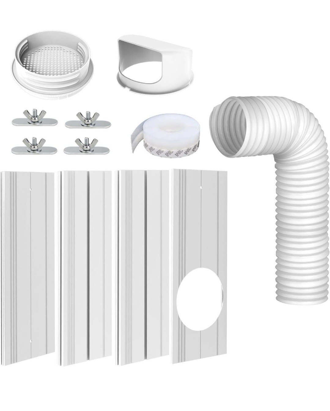 Portable Air Conditioner Window Kit with 5.9″ Anti-clockwise Exhaust Hose, Mobil