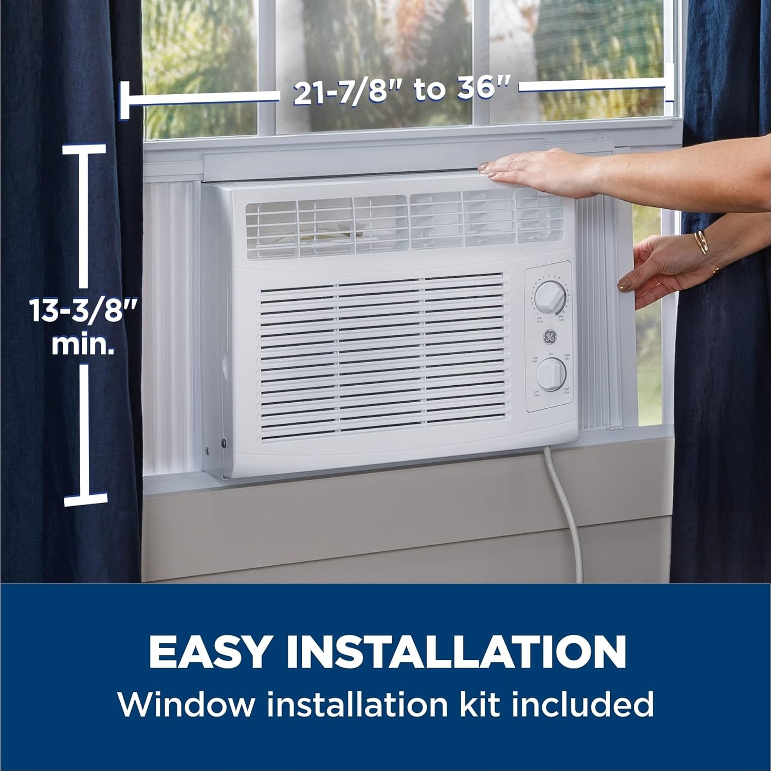 Window Air Conditioner Unit 5 000 BTU for Small Rooms up to 150 sq ft. with