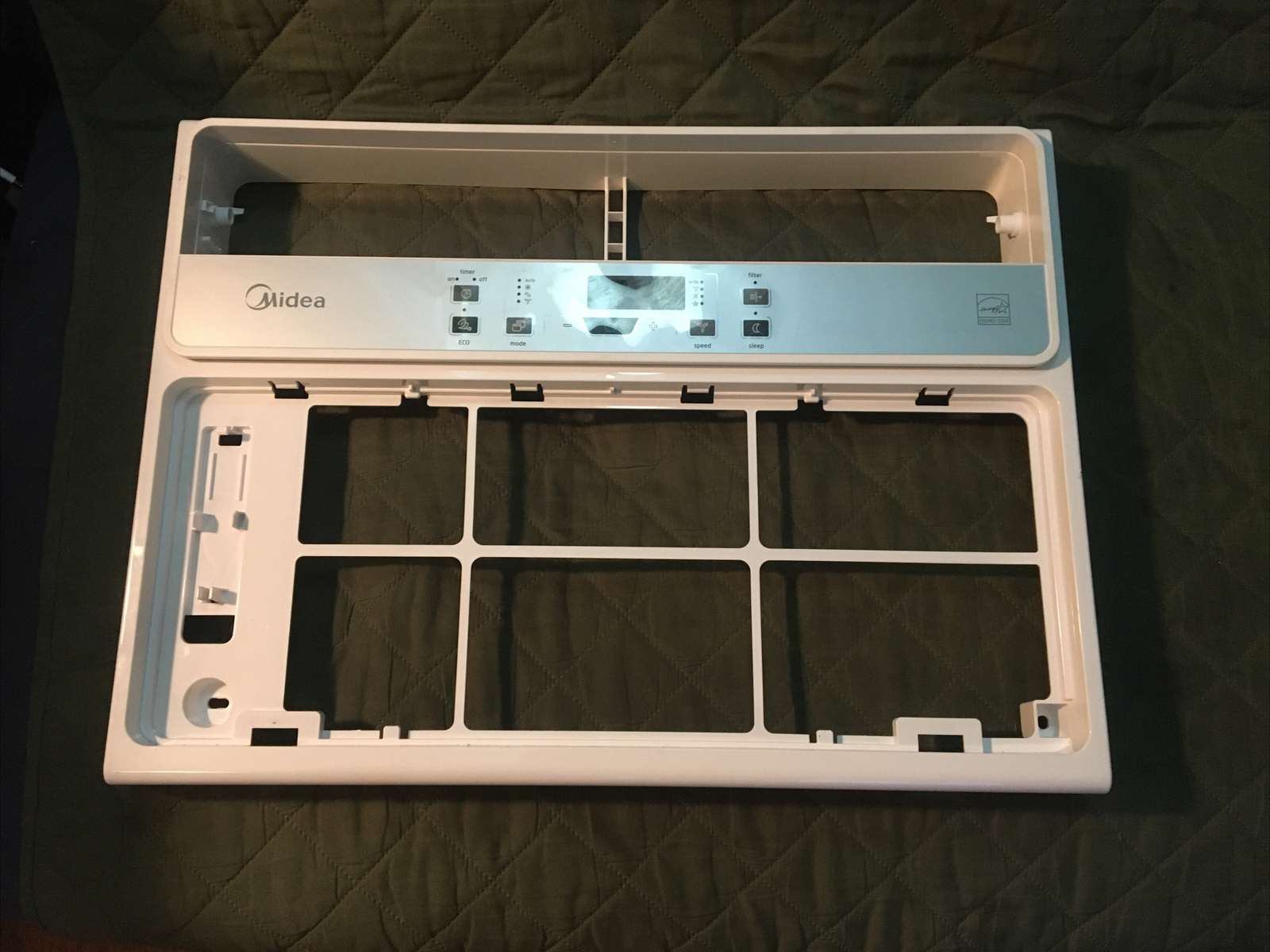 Midea ac model: MAW10R1BWT Front panel frame 486x350mm