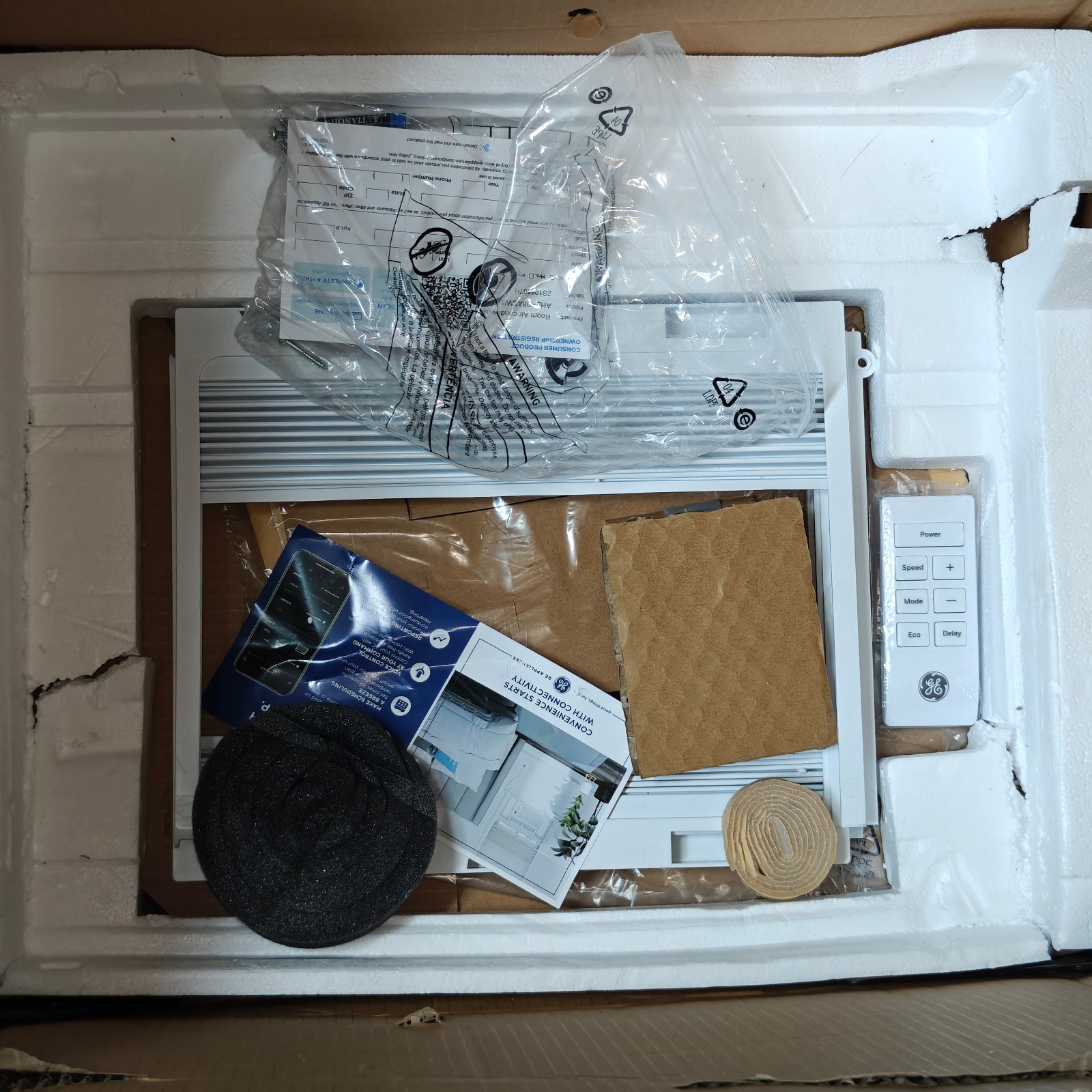 GE AHEK08ACW1 8000 Btu Smart Window Air Conditioner Open Box Brand New