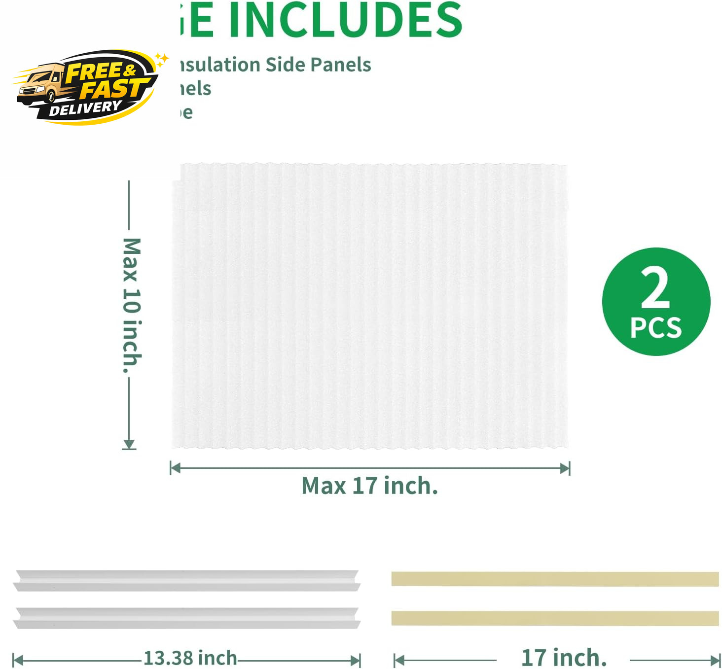 Window AC Insulated Foam Panels, Full Surround Seal Panels for Summer Cooling &
