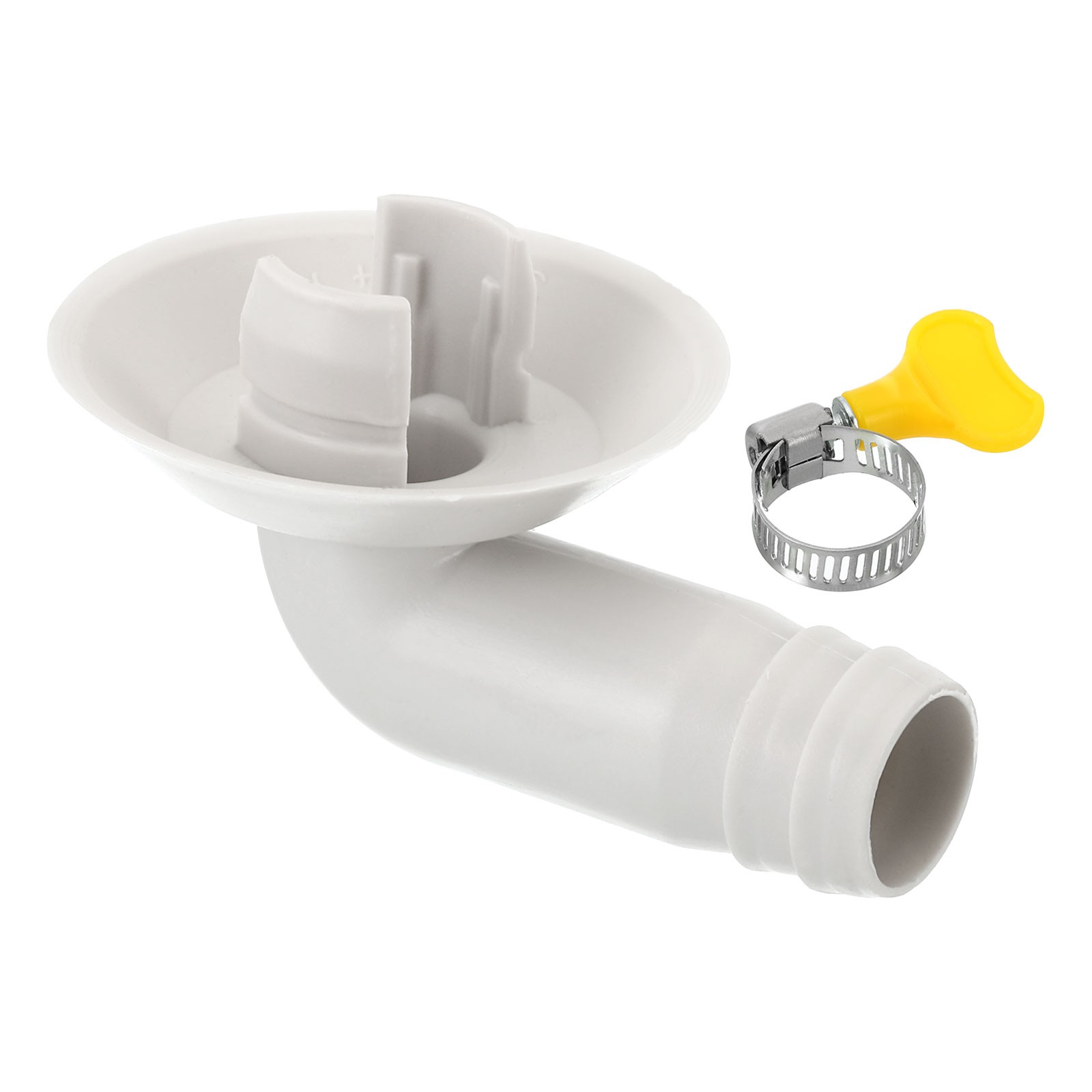 1pcs 18mm Air Conditioner Drain Hose Connector with Clamp, White Style 7