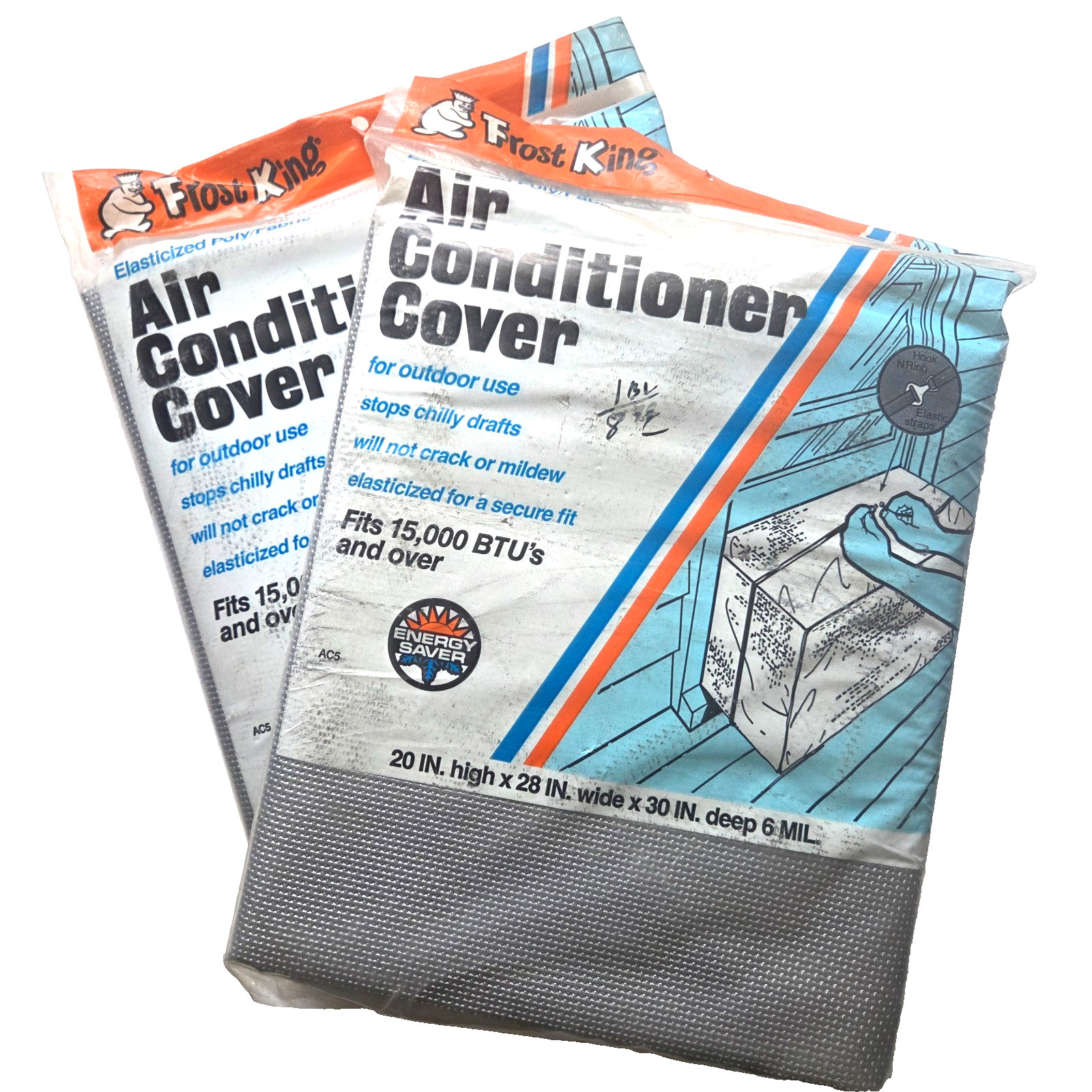 Frost King Gray AC5 Outside Window Air Conditioner Cover 20″x28″x30″ Lot of 2