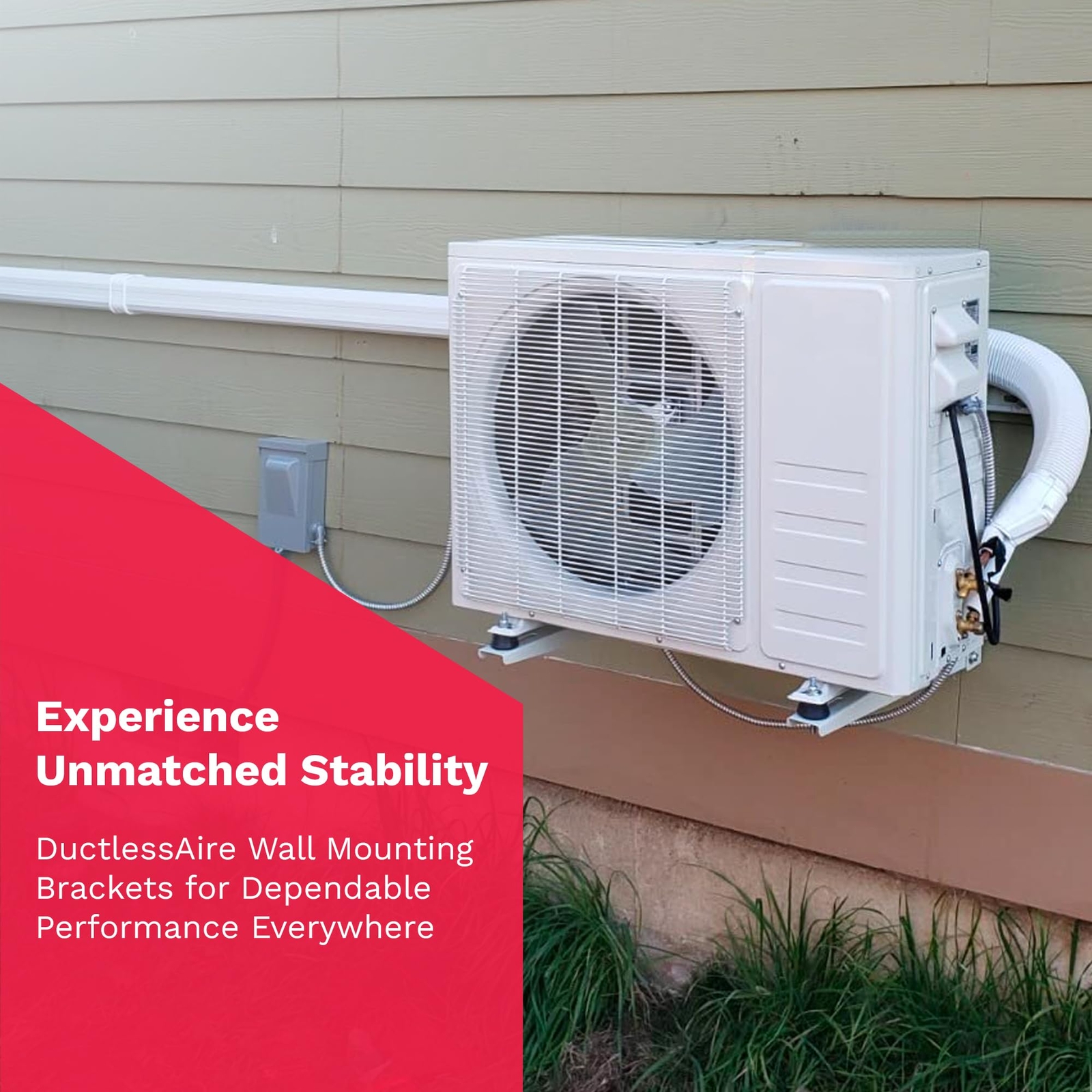 DuctlessAire Outdoor Wall Bracket-Air Conditioner Support Bracket 9000-36000 BTU
