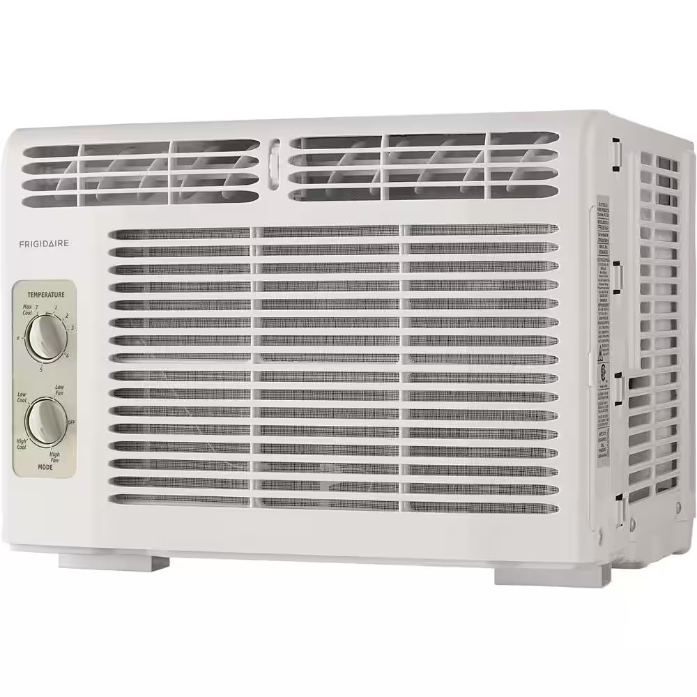 5,000 BTU Window Air Conditioner Cools 150 Sq. Ft. with Mechanical Controls in W