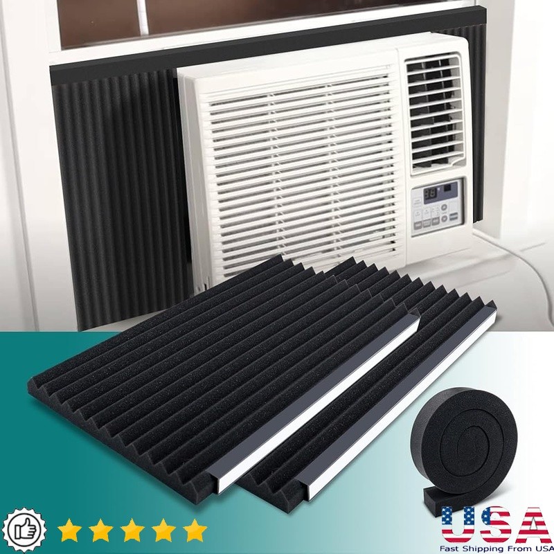 AC Window Foam Panel Insulation Kit Noise Reduction Seal 5000-22000BTU Units New