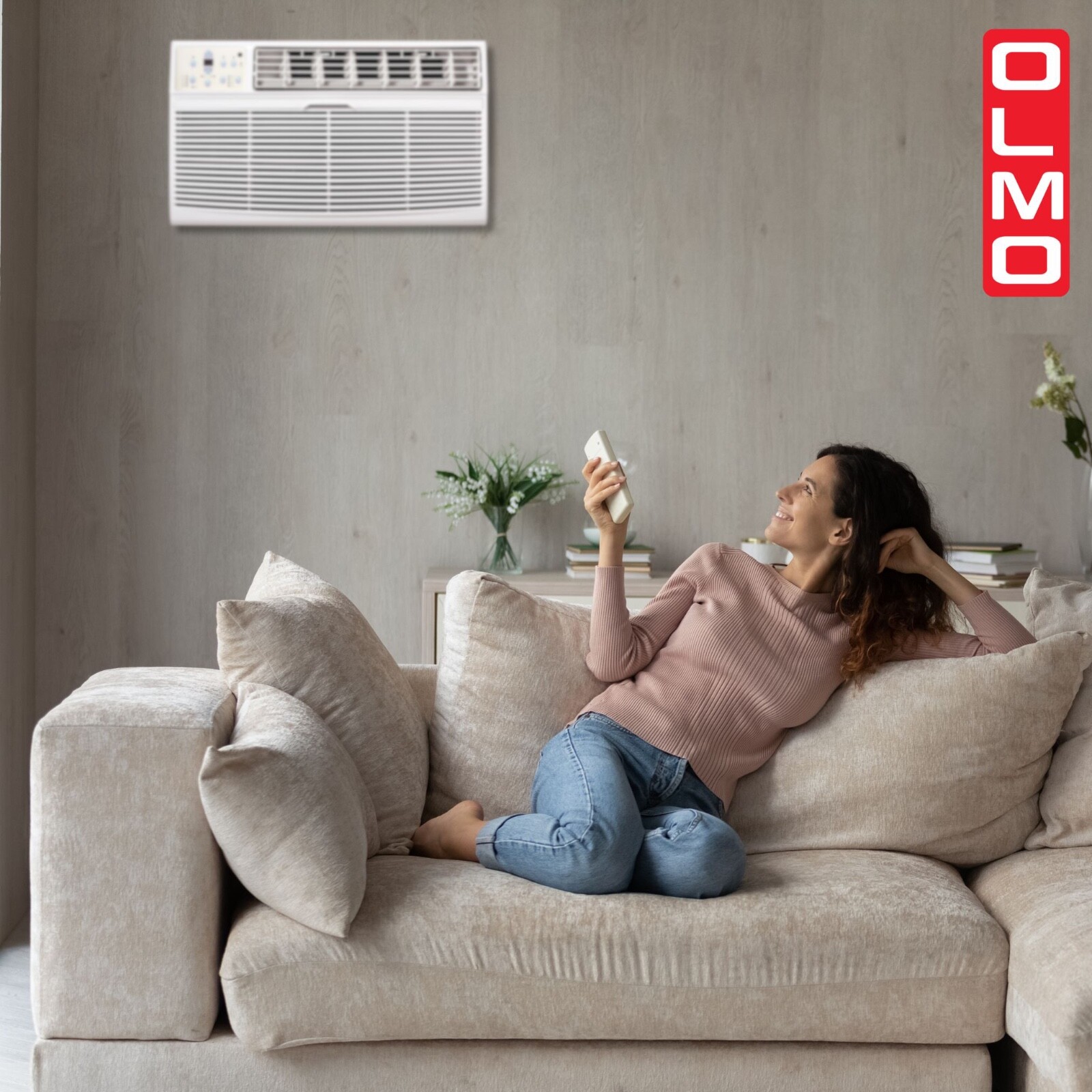 OLMO 14000 BTU 230V Through the Wall Air Conditioner Cooling Only – WiFi