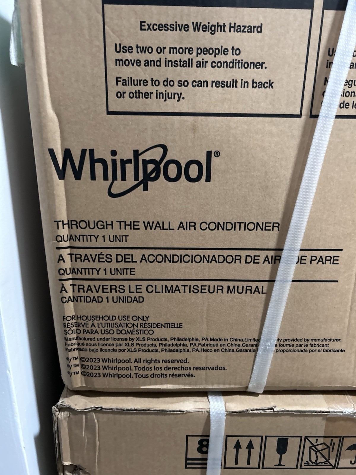 Whirlpool WHAT081-1BW 8,000 BTU Wall Air Conditioner 115V Brown EER 10.1