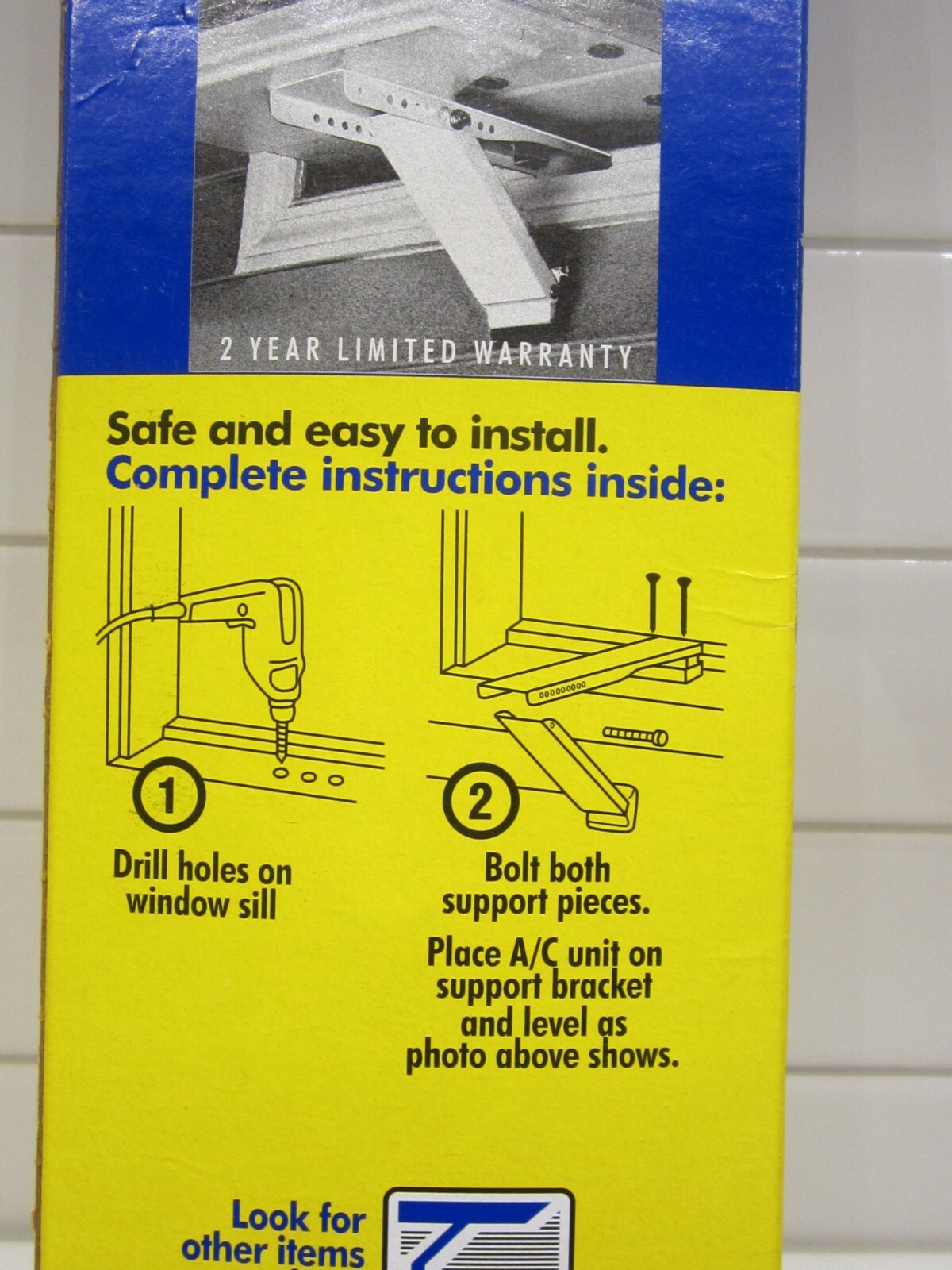 AC Safe AC-080 Universal Light-Duty Air Conditioner Support Bracket, Upto 80 lbs
