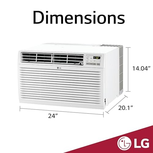 WHITE – LG 11,800 BTU 230V ELECTRONIC THRU THE WALL AC W/REMOTE LT1236CER