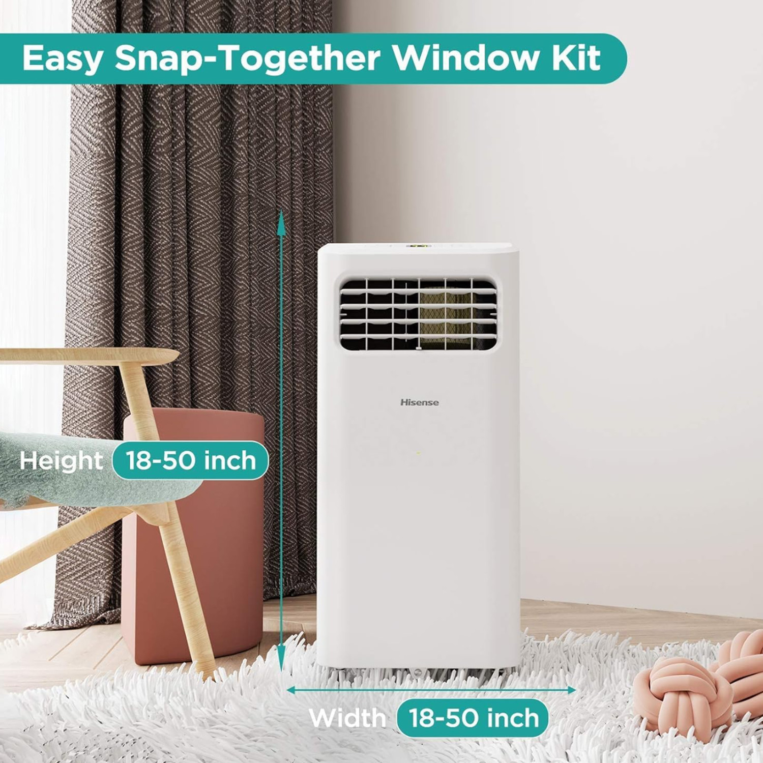 Hisense Portable Air Conditioner 6,000 BTU, White – AP0625CR1W