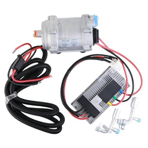 Universal 12V Automotive Electric Air Conditioner Compressor Kit, Replacement