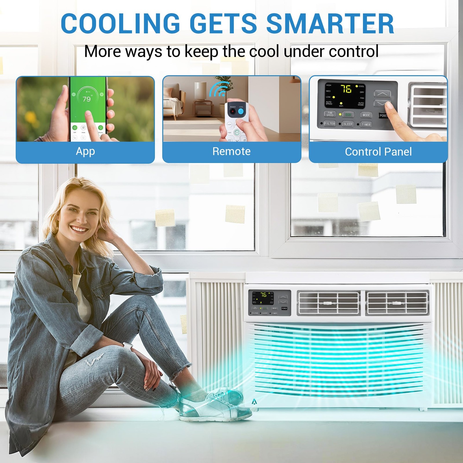 8,000 BTU Window Conditioner,Cool Rooms Up to 350 Sq.Ft.,Window AC Unit with …