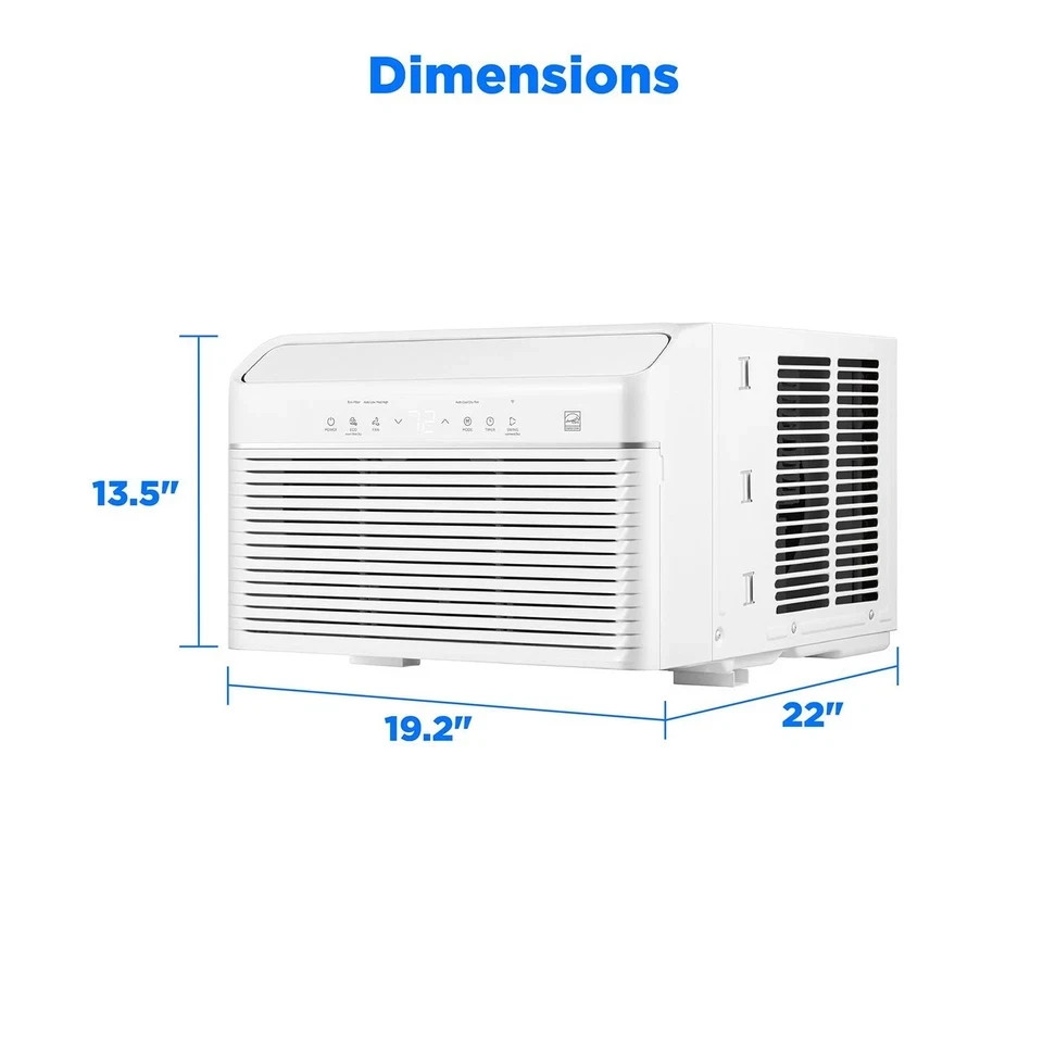 550 SqFt MIDEA (12,000 BTU U+, 115V) WiFi Smart Inverter Window AC MAW12U1QWT