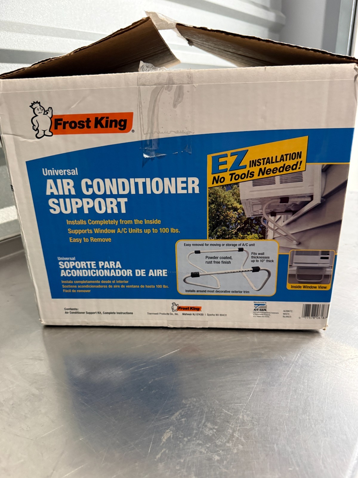 Frost King ACBNT2 Universal Window Air Conditioner Support Bracket Up to 100 lbs